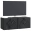 Væghængt TV-skab Sort 78,5 x 31 x 30 cm Konstrueret træ