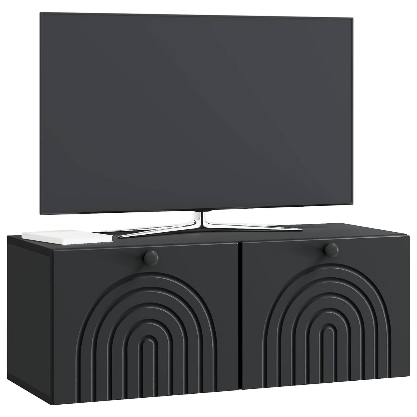 Væghængt TV-skab Sort 78,5 x 31 x 30 cm Konstrueret træ