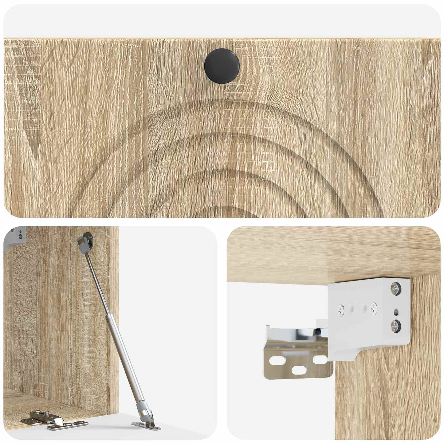 Væghængt TV-skab Sonoma-eg 78,5 x 31 x 30 cm Konstrueret træ