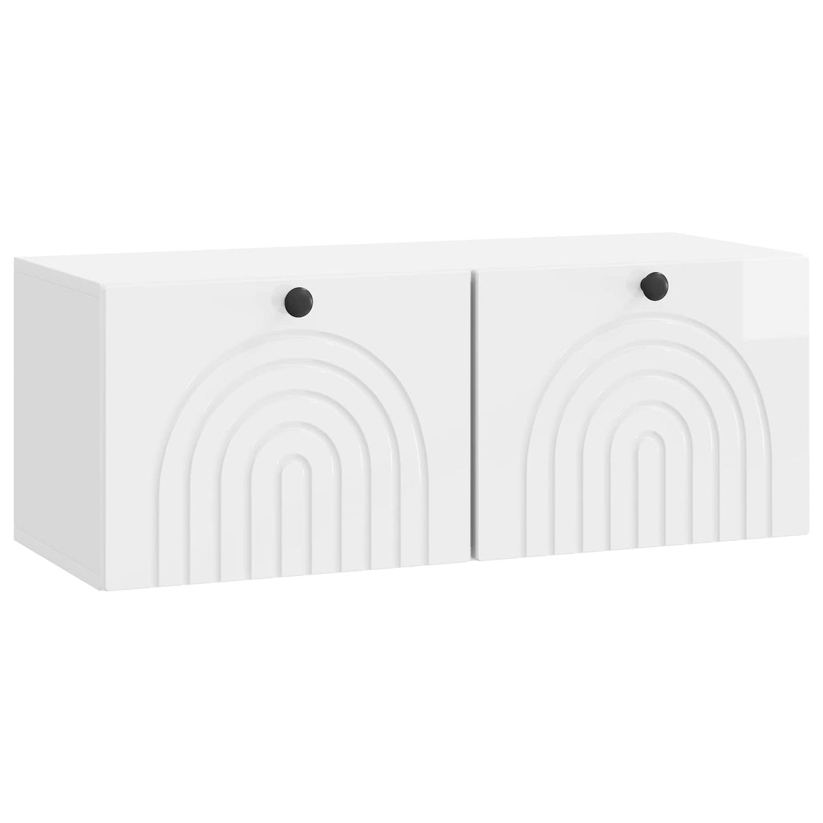 Væghængt TV-skab Vægmonteret Hvid højglans 78,5 x 31 x 30 cm