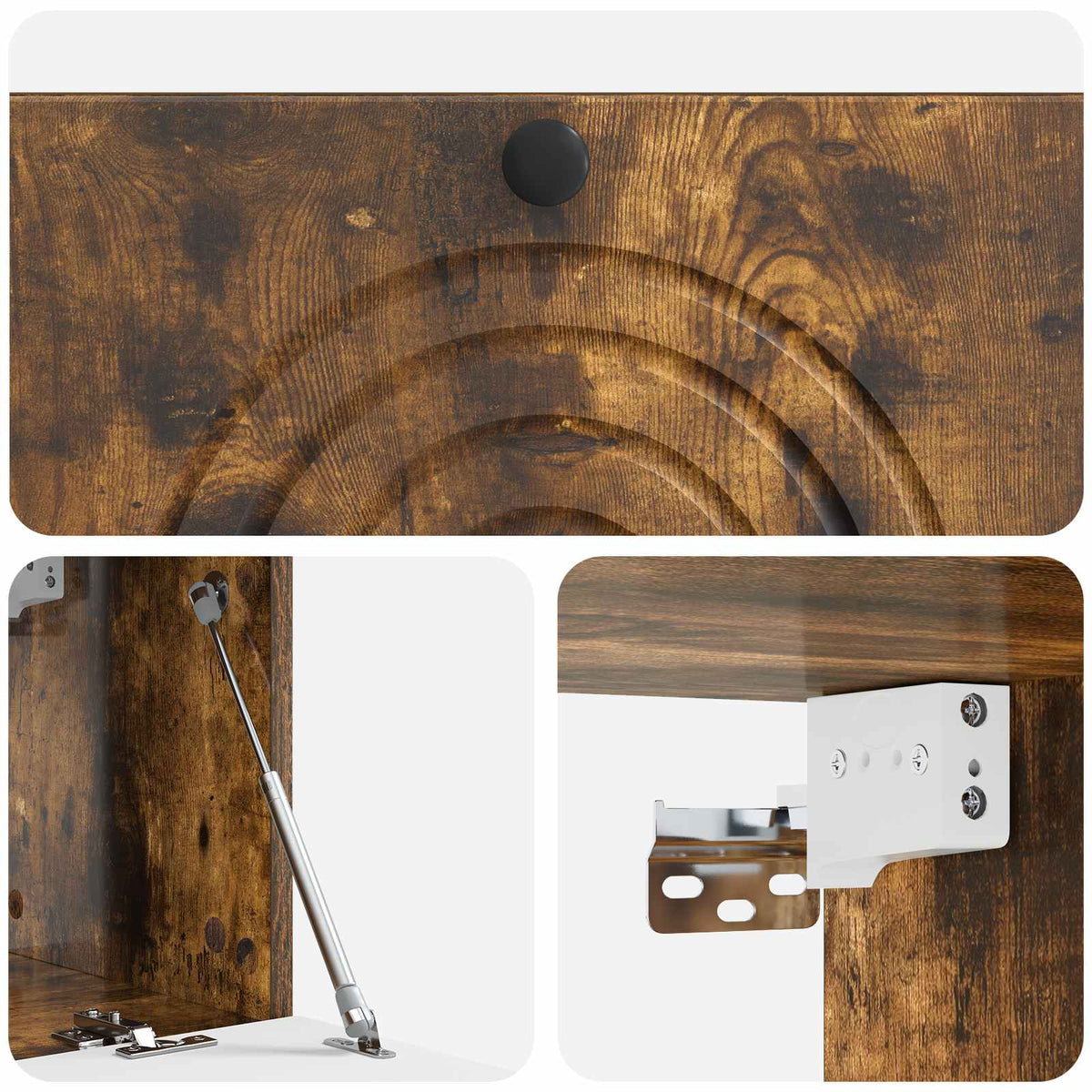Væghængt TV-skab Røget eg 78,5 x 31 x 30 cm Konstrueret træ