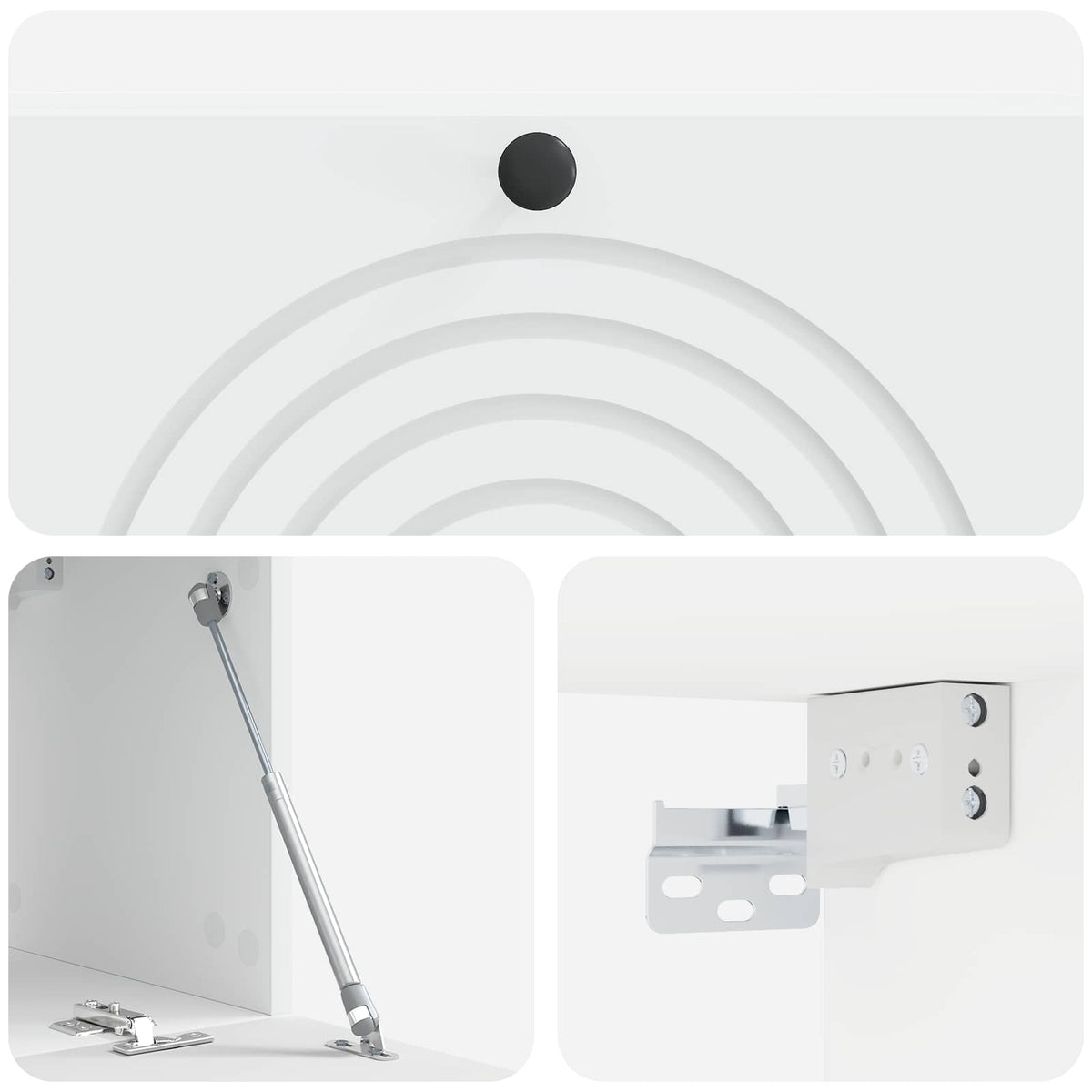 Væghængt TV-skab Hvid 98 x 31 x 30 cm Konstrueret træ