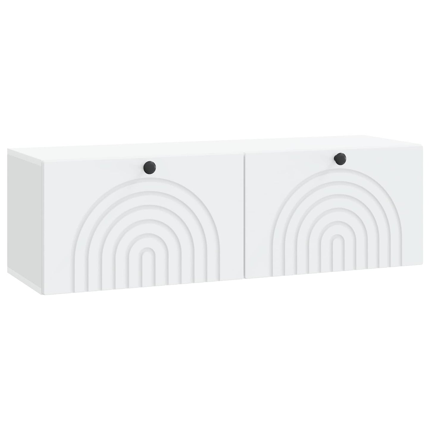 Væghængt TV-skab Hvid 98 x 31 x 30 cm Konstrueret træ