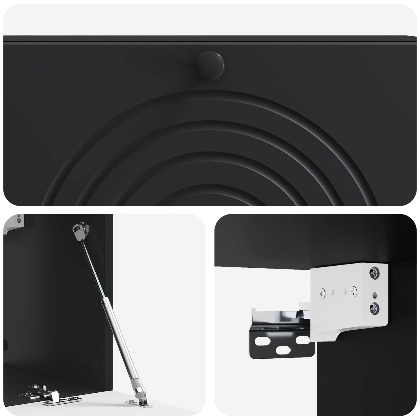 Væghængt TV-skab Sort 98 x 31 x 30 cm Konstrueret træ