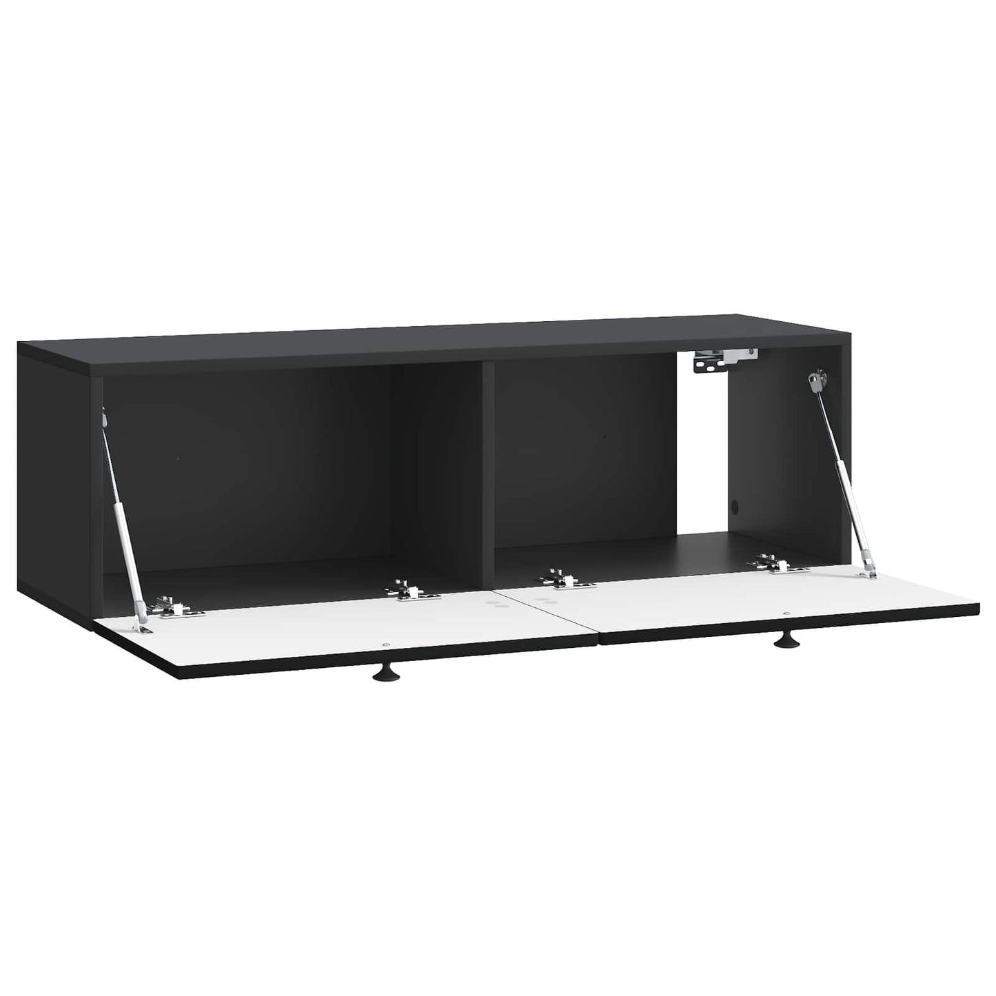 Væghængt TV-skab Sort 98 x 31 x 30 cm Konstrueret træ