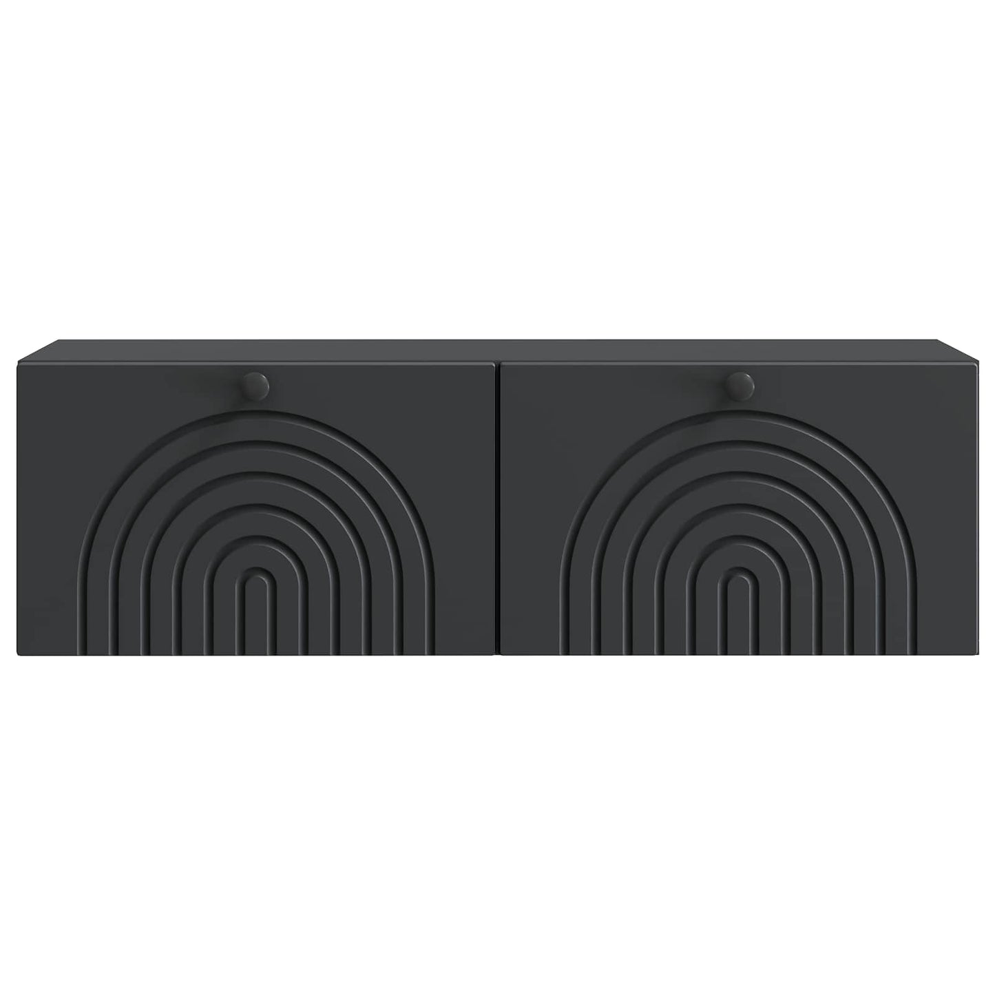 Væghængt TV-skab Sort 98 x 31 x 30 cm Konstrueret træ