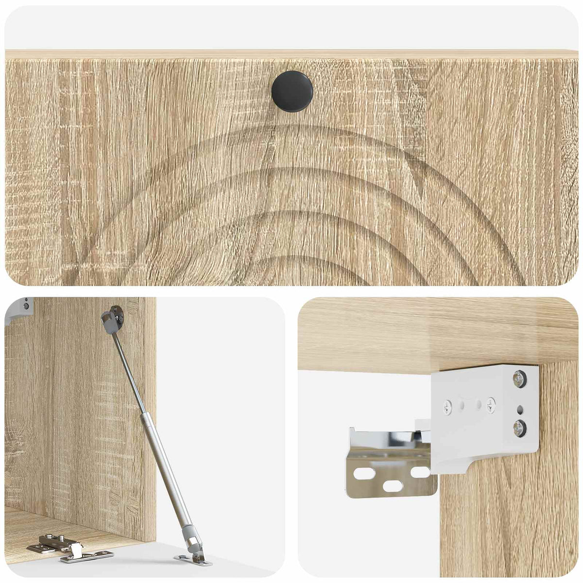 Væghængt TV-skab Sonoma-eg 98 x 31 x 30 cm Konstrueret træ