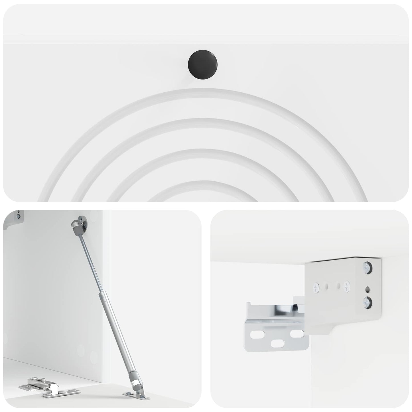 Væghængt TV-skab Hvid højglans 98 x 31 x 30 cm Konstrueret træ
