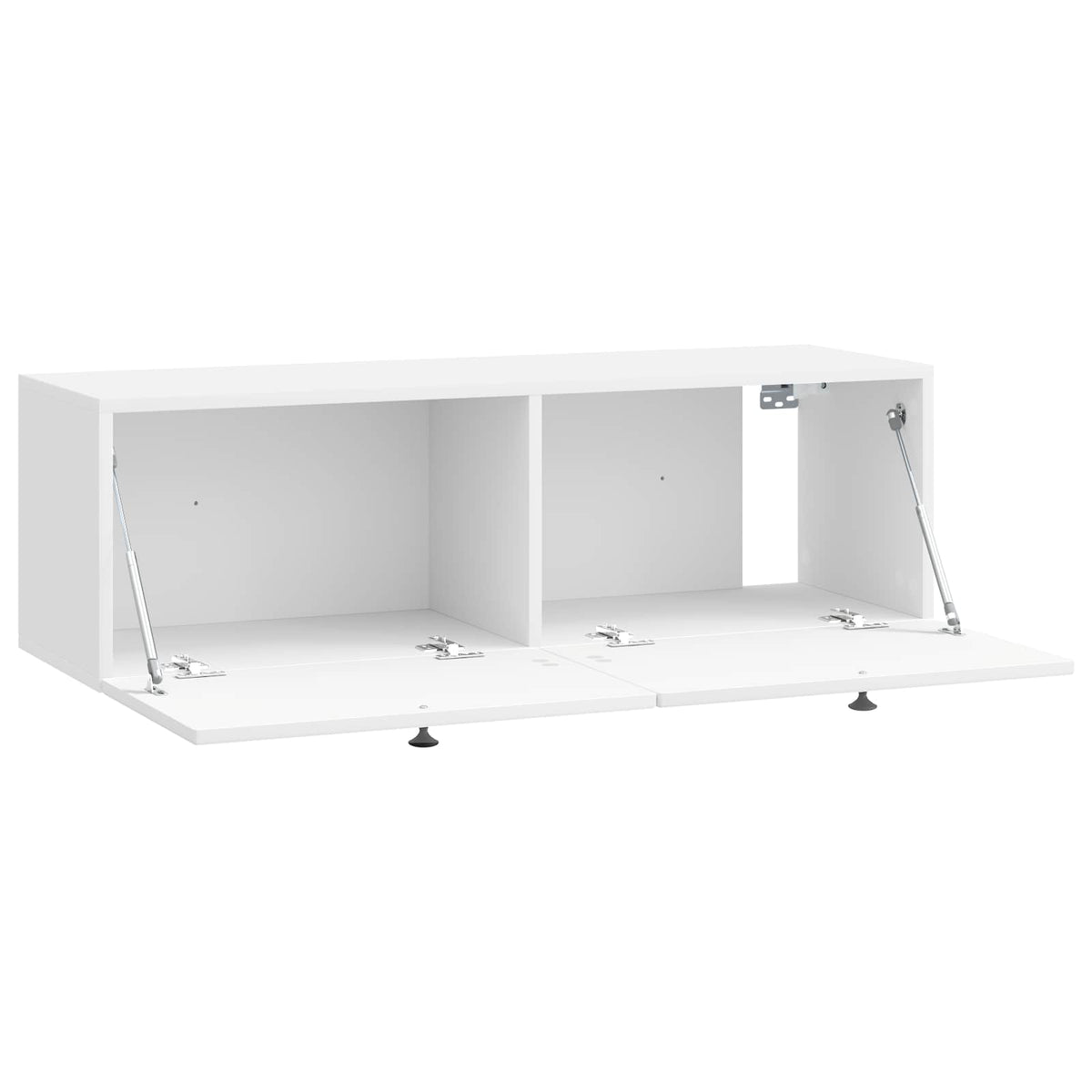 Væghængt TV-skab Hvid højglans 98 x 31 x 30 cm Konstrueret træ