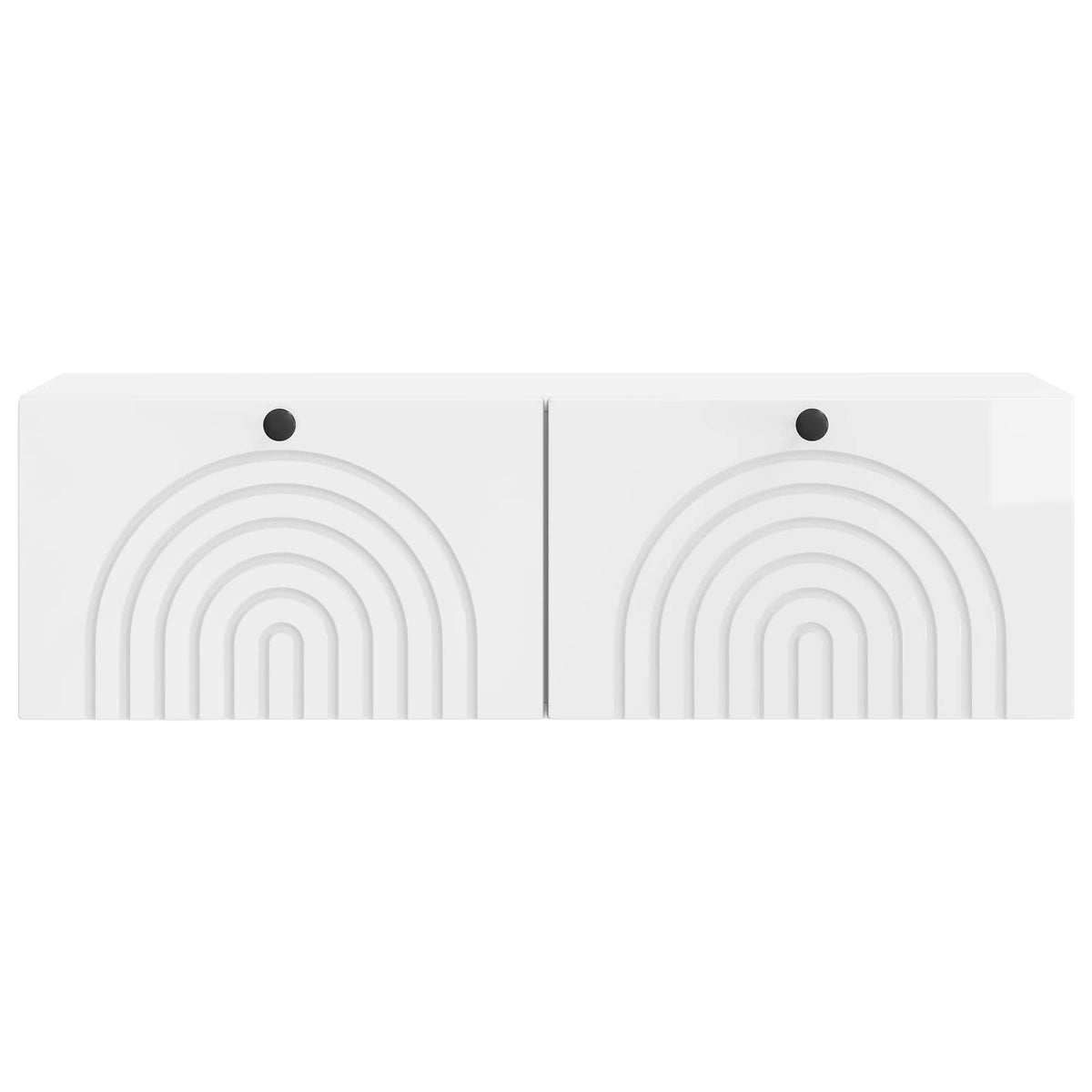 Væghængt TV-skab Hvid højglans 98 x 31 x 30 cm Konstrueret træ