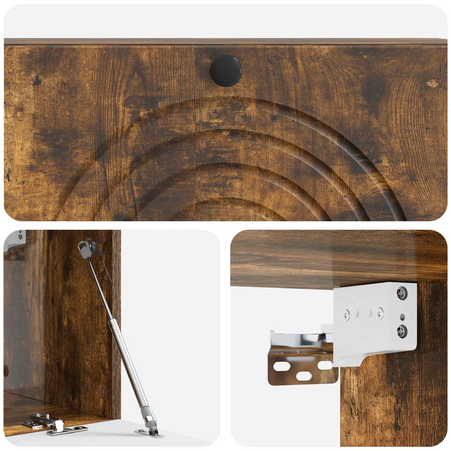 Væghængt TV-skab Røget eg 98 x 31 x 30 cm Konstrueret træ