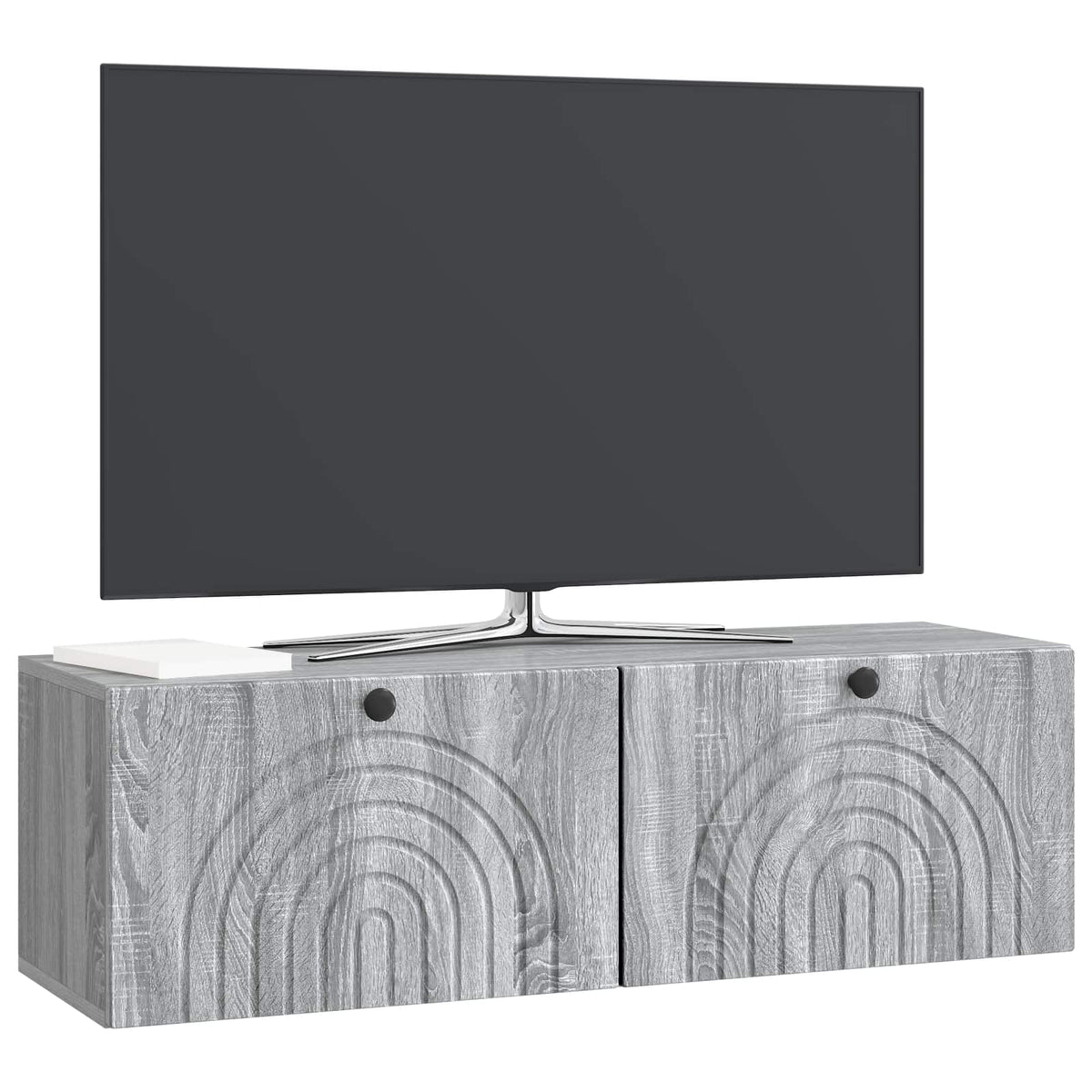 Væghængt TV-skab Grå sonoma-eg 98 x 31 x 30 cm Konstrueret træ