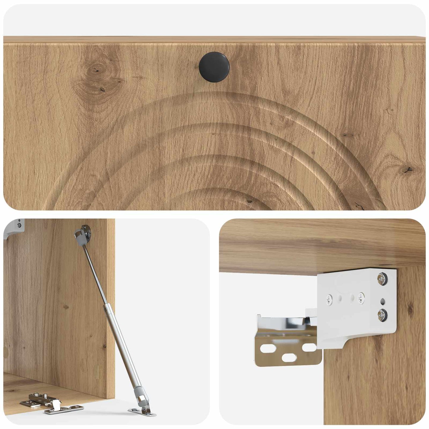 Væghængt TV-skab 98 x 31 x 30 cm Artisan-eg Konstrueret træ