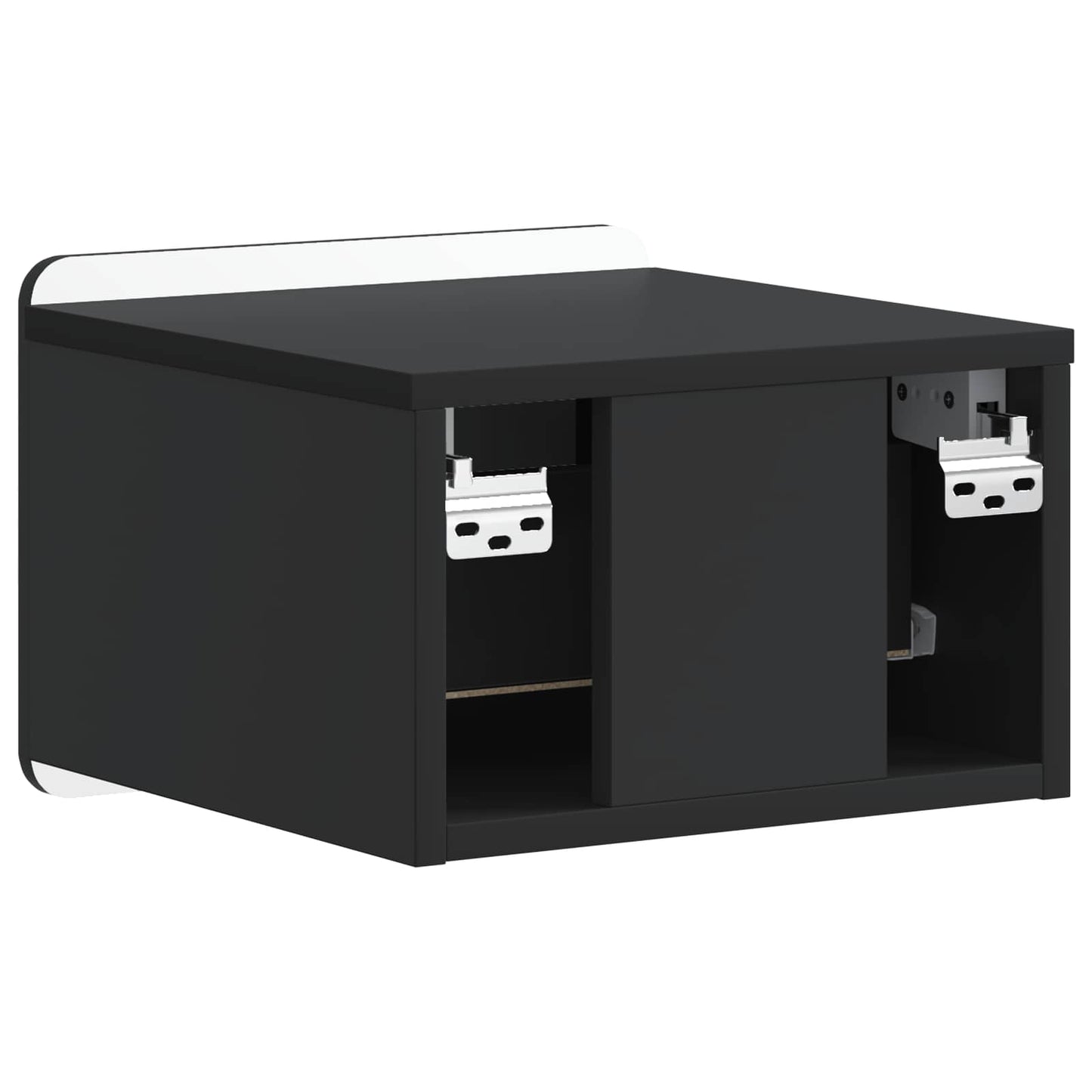 Væghængt Natbord 2 stk. Sort 33 x 34,5 x 24 cm Konstrueret træ