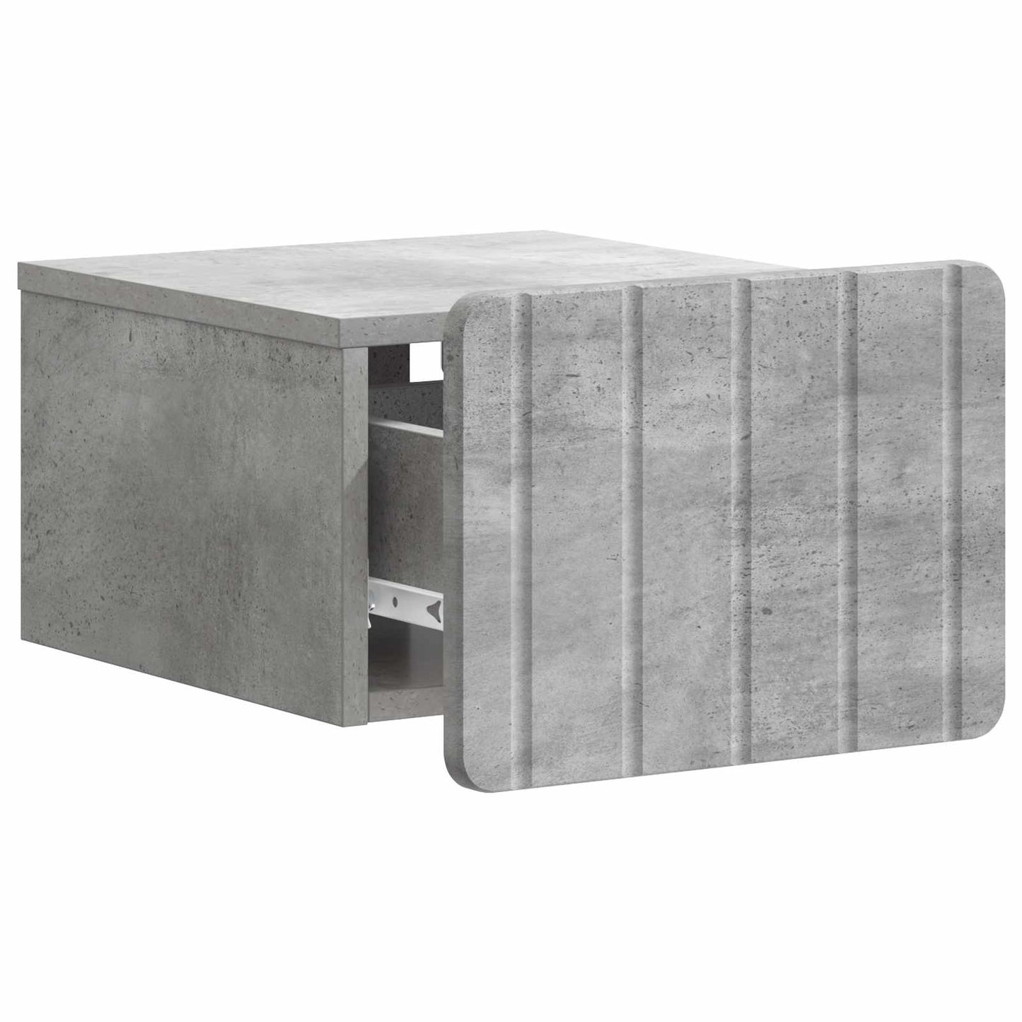 Væghængt Natbord Betongrå 33 x 34,5 x 24 cm Konstrueret træ