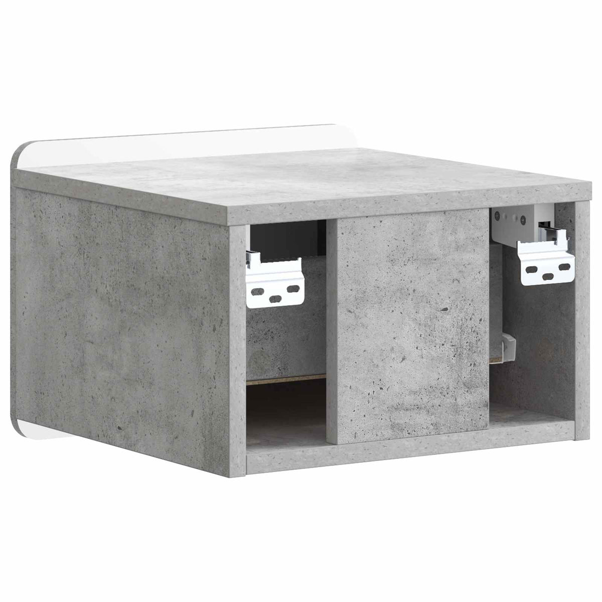 Væghængt Natbord Betongrå 33 x 34,5 x 24 cm Konstrueret træ