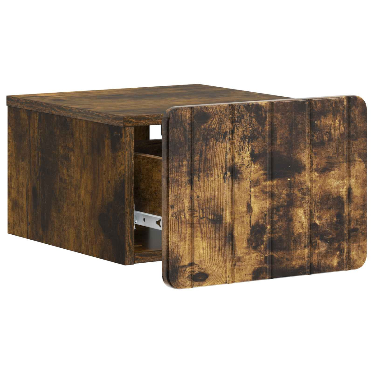 Væghængt Natbord Røget eg 33 x 34,5 x 24 cm Konstrueret træ