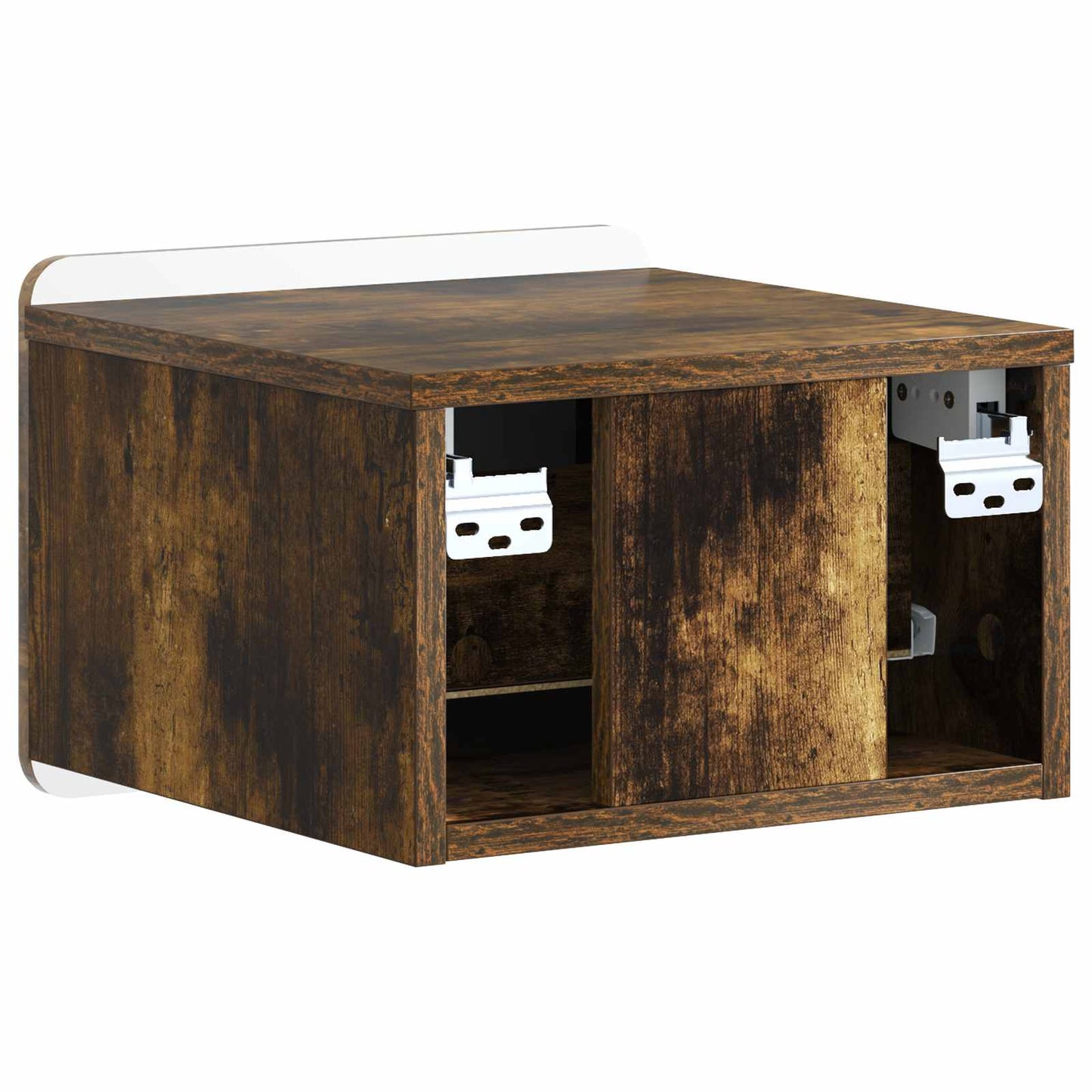 Væghængt Natbord Røget eg 33 x 34,5 x 24 cm Konstrueret træ