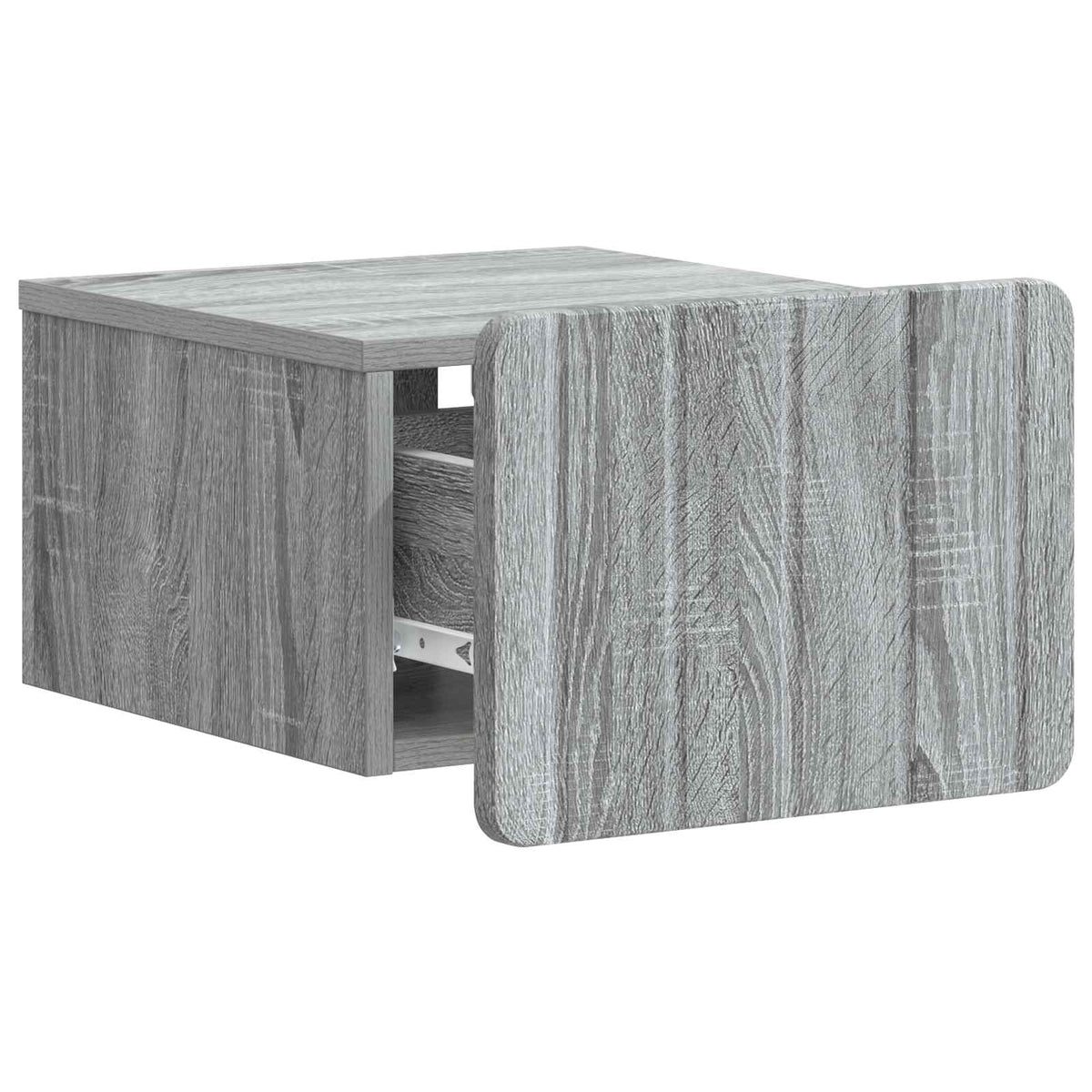 Væghængt Natbord med skuffe Grå sonoma-eg 33 x 34,5 x 24 cm