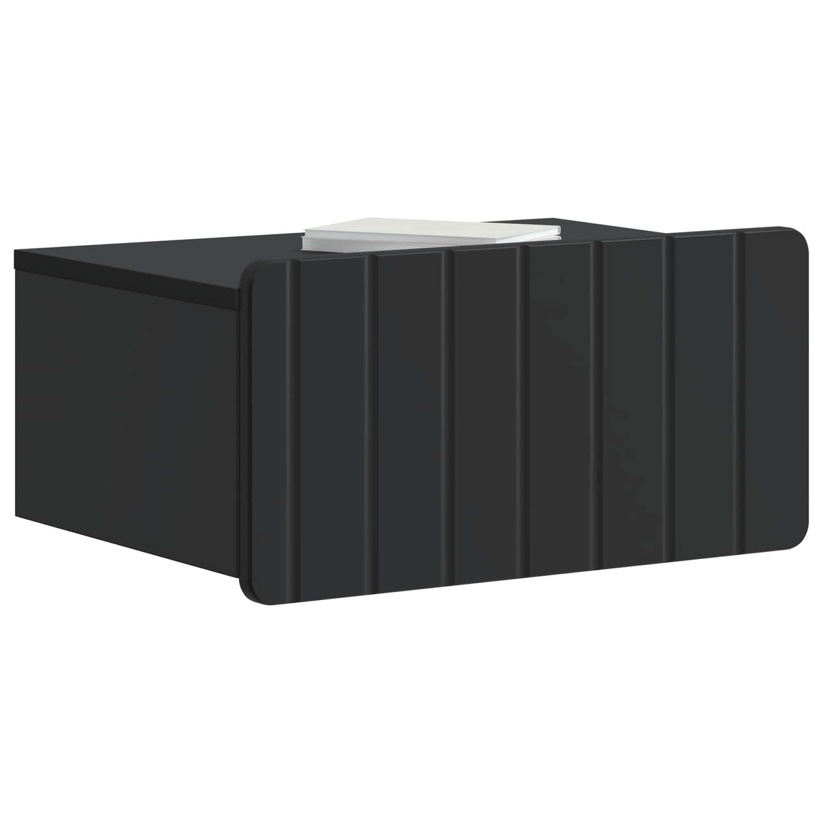 Væghængt Natbord Sort 49 x 34,5 x 24 cm Konstrueret træ