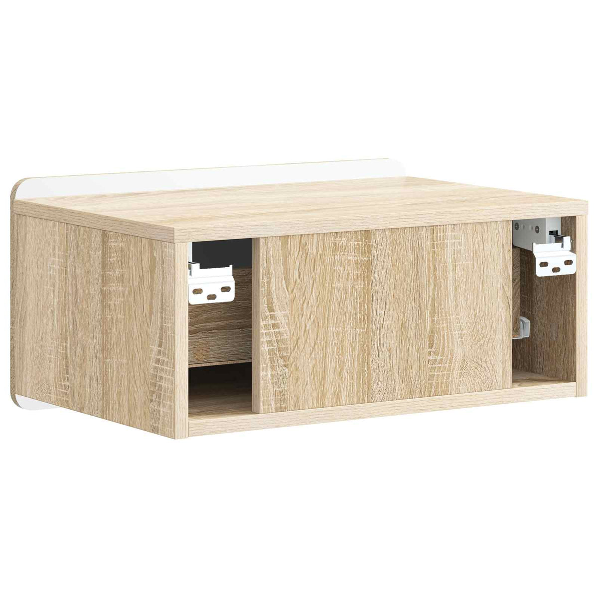 Væghængt Natbord 2 stk. Sonoma-eg 49 x 34,5 x 24 cm
