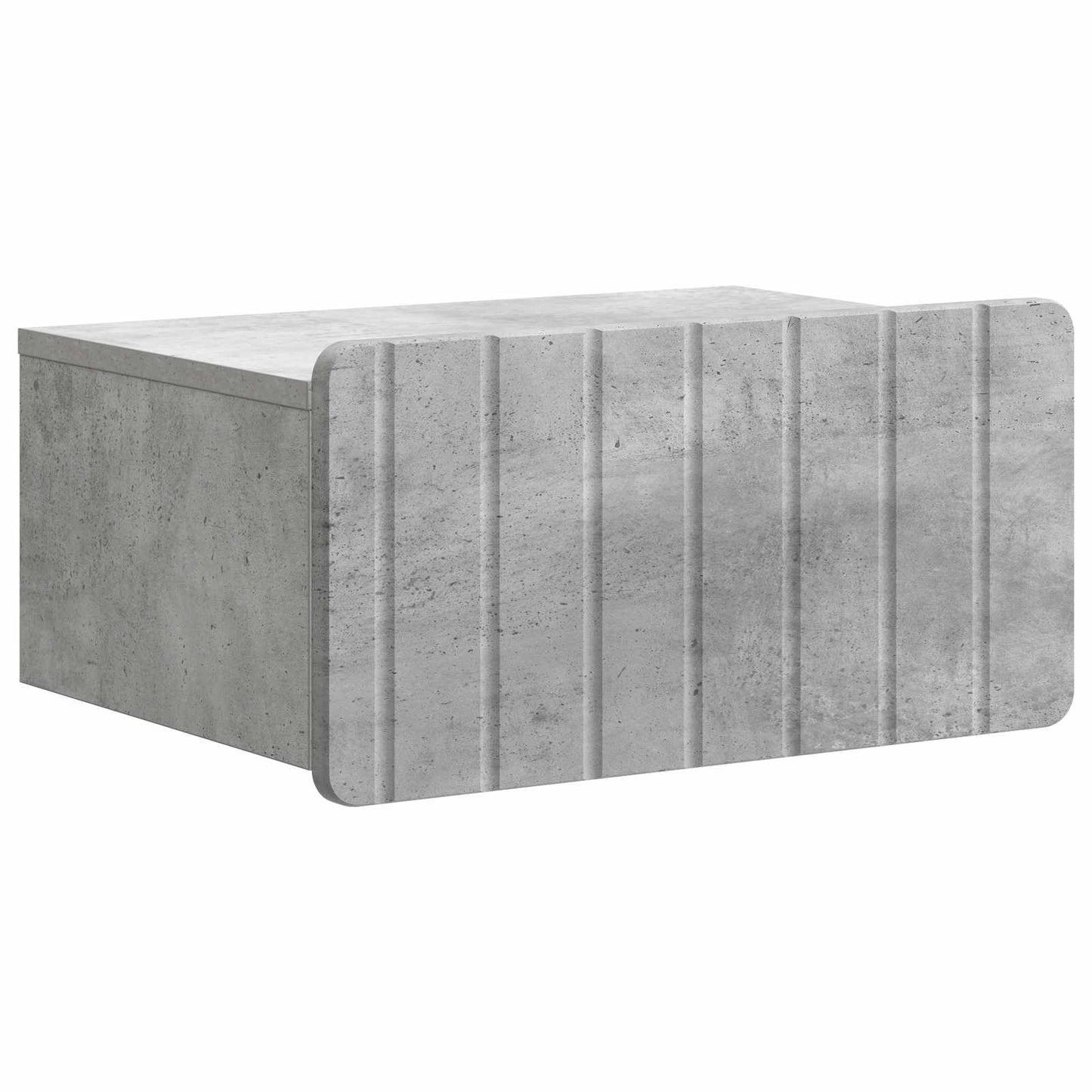 Væghængt Natbord Betongrå 49 x 34,5 x 24 cm Konstrueret træ