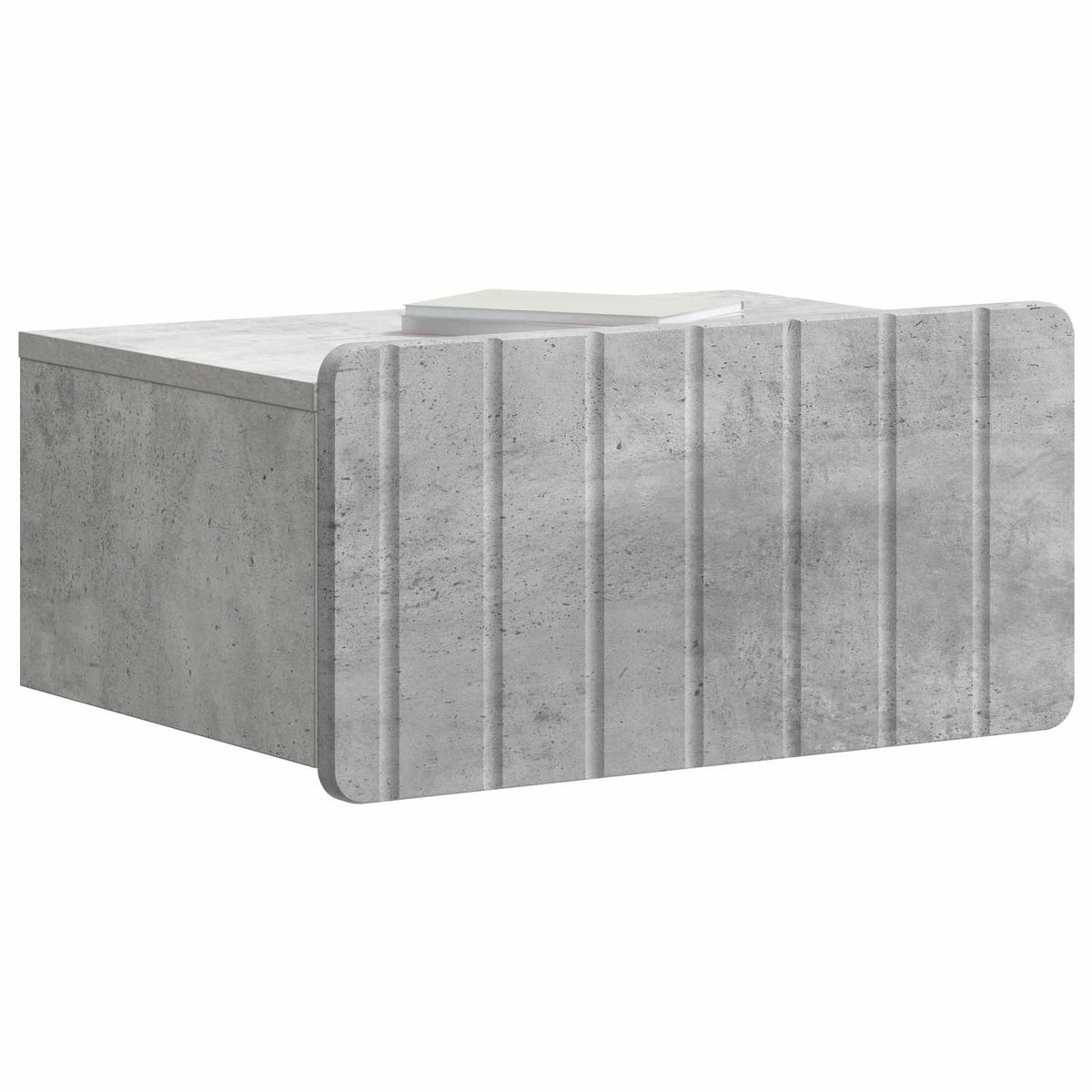 Væghængt Natbord 2 stk. Betongrå 49 x 34,5 x 24 cm