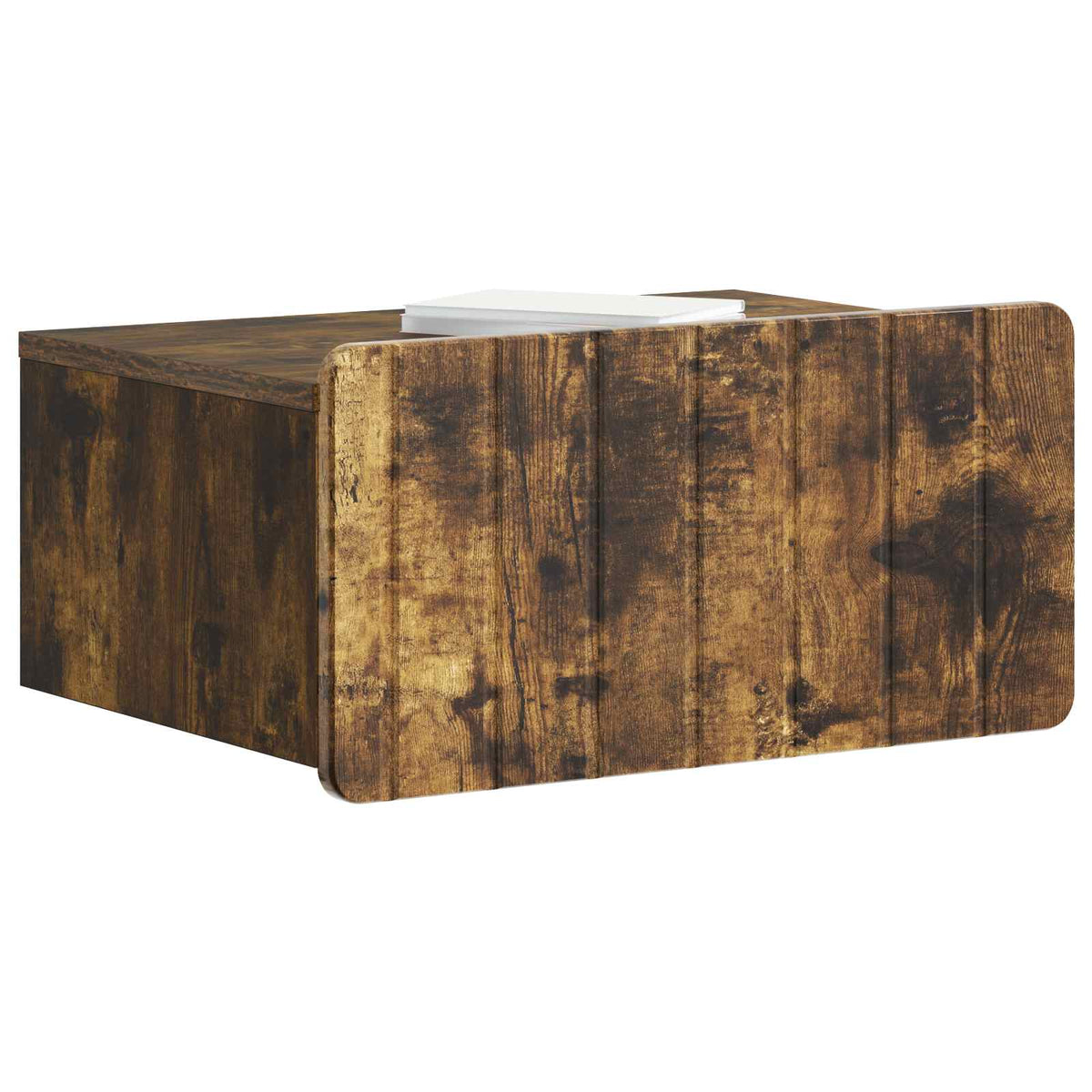 Væghængt Natbord Røget eg 49 x 34,5 x 24 cm Konstrueret træ