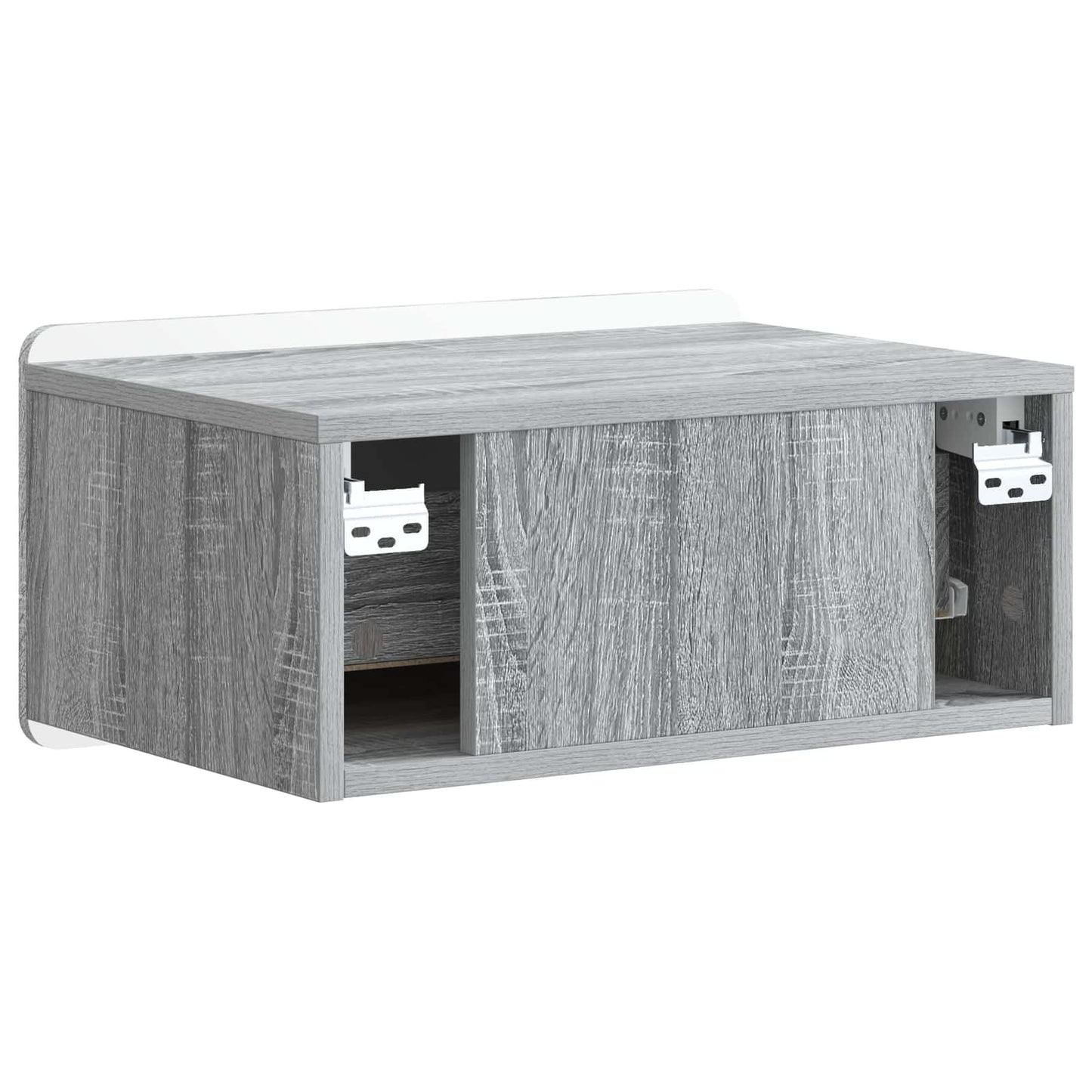 Væghængt Natbord 2 stk. Grå sonoma-eg 49 x 34,5 x 24 cm