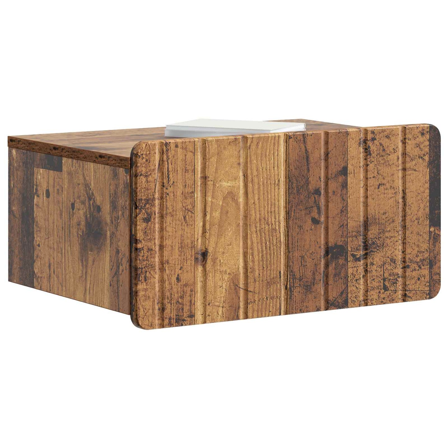 Væghængt Natbord 2 stk. Gammelt træ 49 x 34,5 x 24 cm