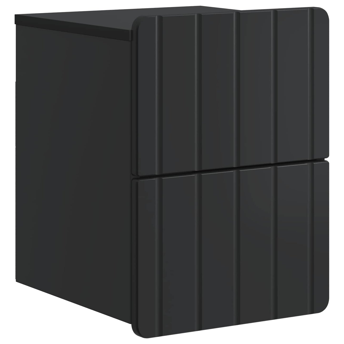 Væghængt Natbord 2 stk. Sort 33 x 34,5 x 43 cm Konstrueret træ