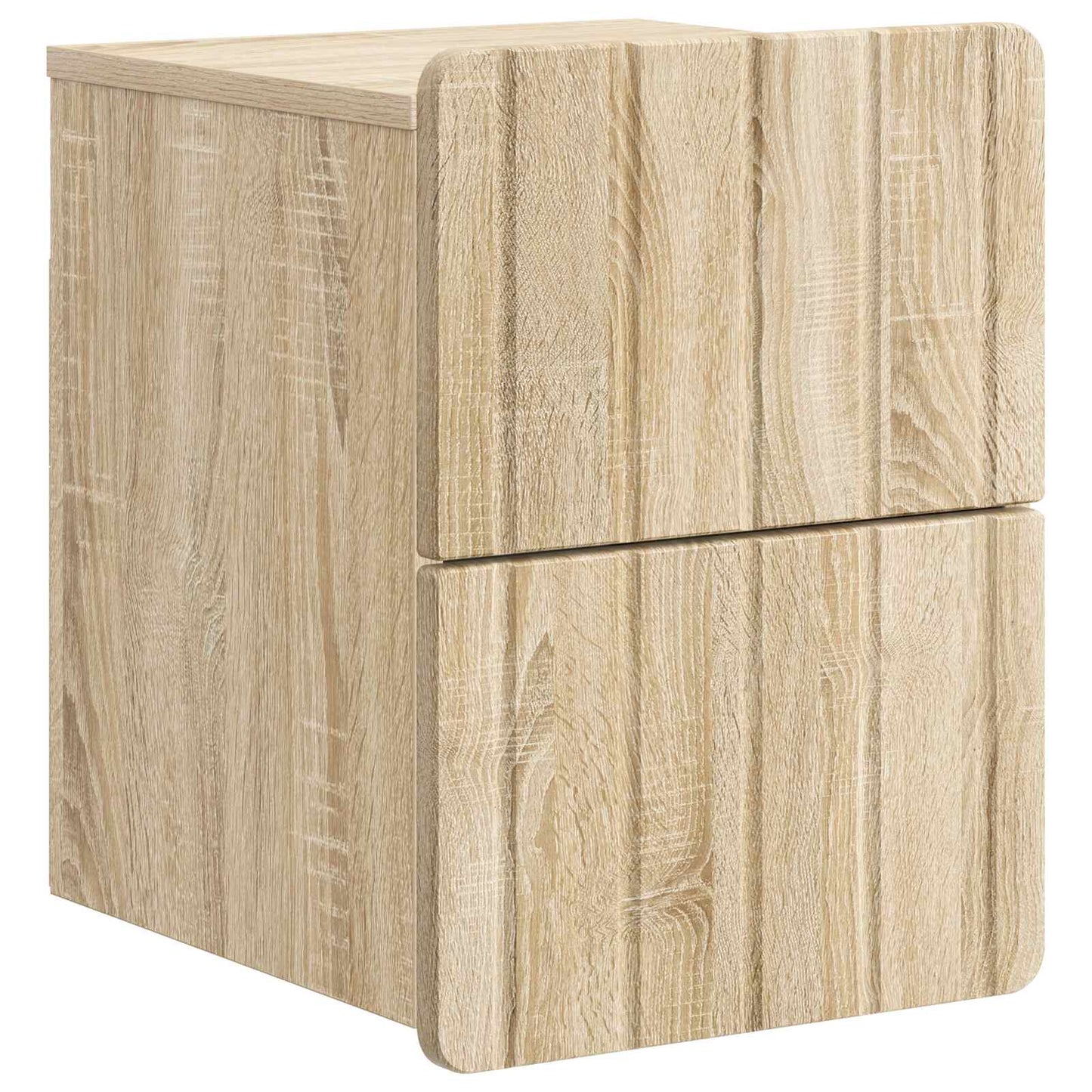 Væghængt Natbord 2 stk. Sonoma-eg 33 x 34,5 x 43 cm