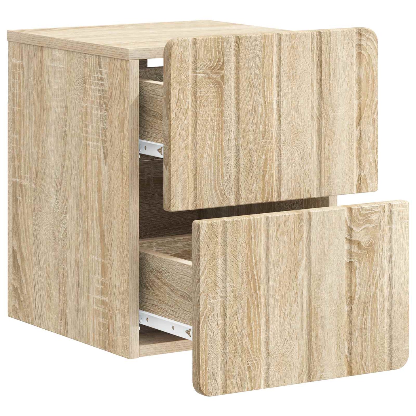 Væghængt Natbord 2 stk. Sonoma-eg 33 x 34,5 x 43 cm