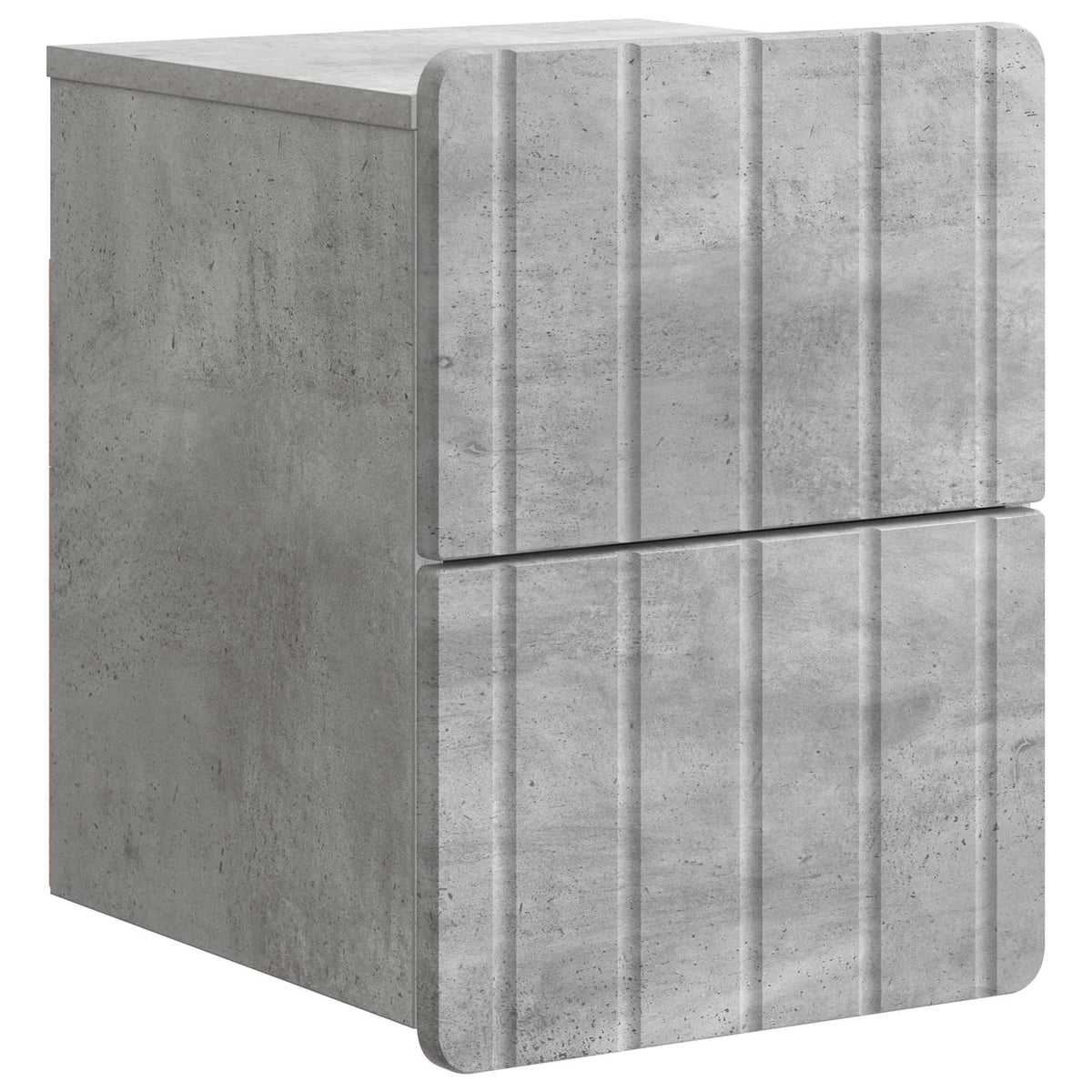 Væghængt Natbord Betongrå 33 x 34,5 x 43 cm Konstrueret træ