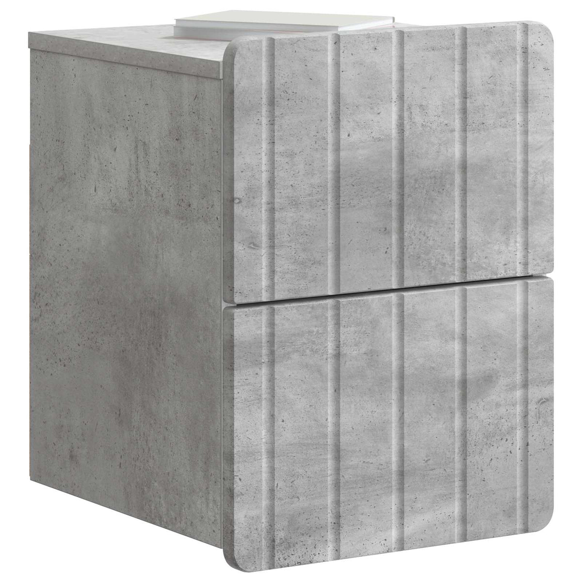 Væghængt Natbord Betongrå 33 x 34,5 x 43 cm Konstrueret træ