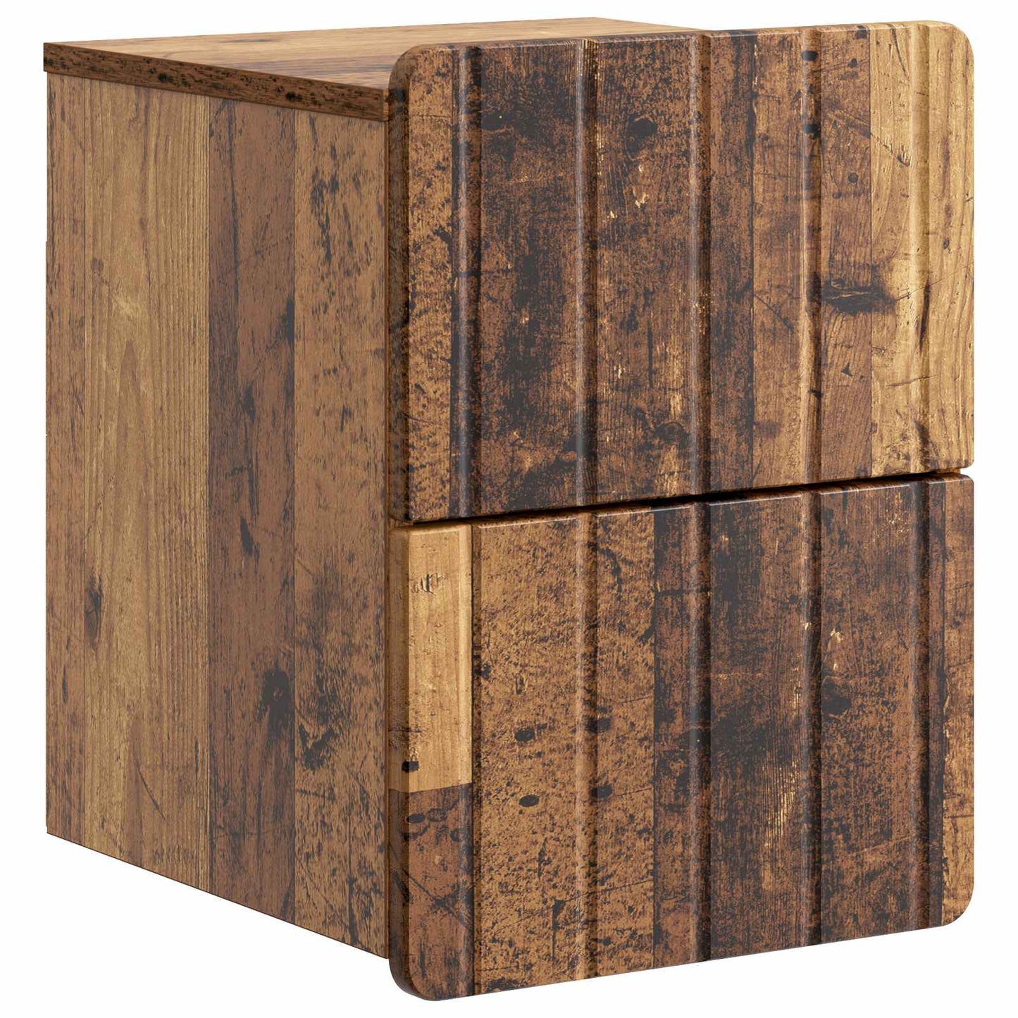Væghængt Natbord Gammelt træ 33 x 34,5 x 43 cm Konstrueret træ