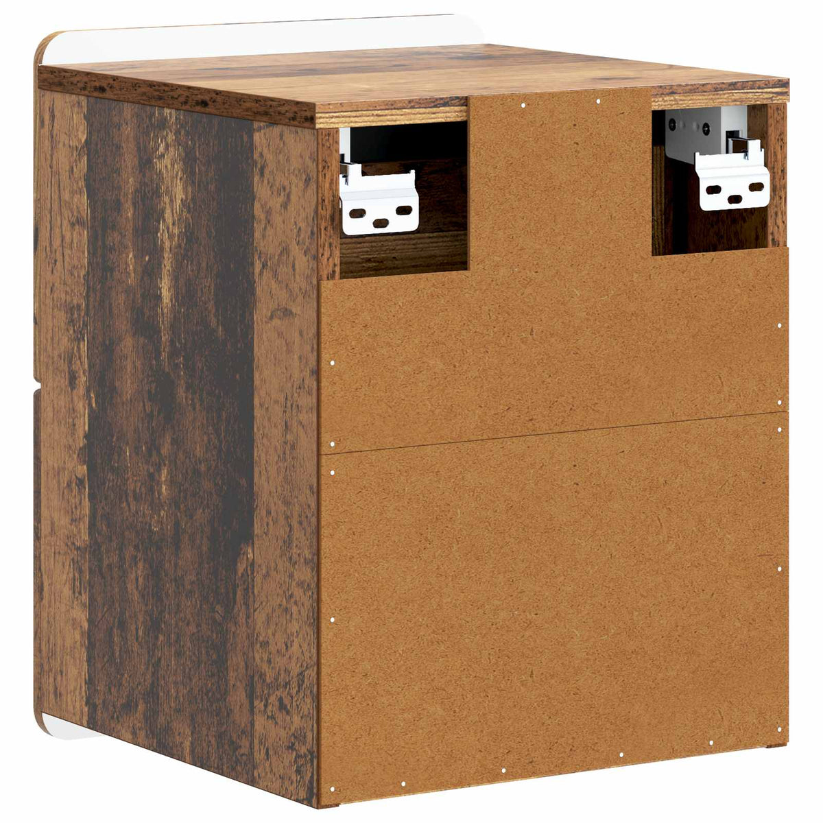 Væghængt Natbord Gammelt træ 33 x 34,5 x 43 cm Konstrueret træ
