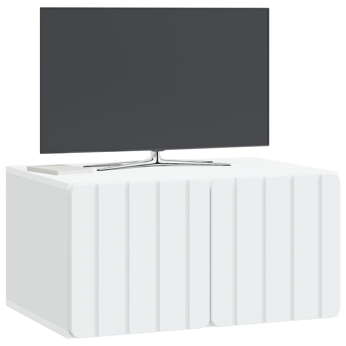 Væghængt TV-skab 59,5 x 41 x 30 cm Hvid Konstrueret træ