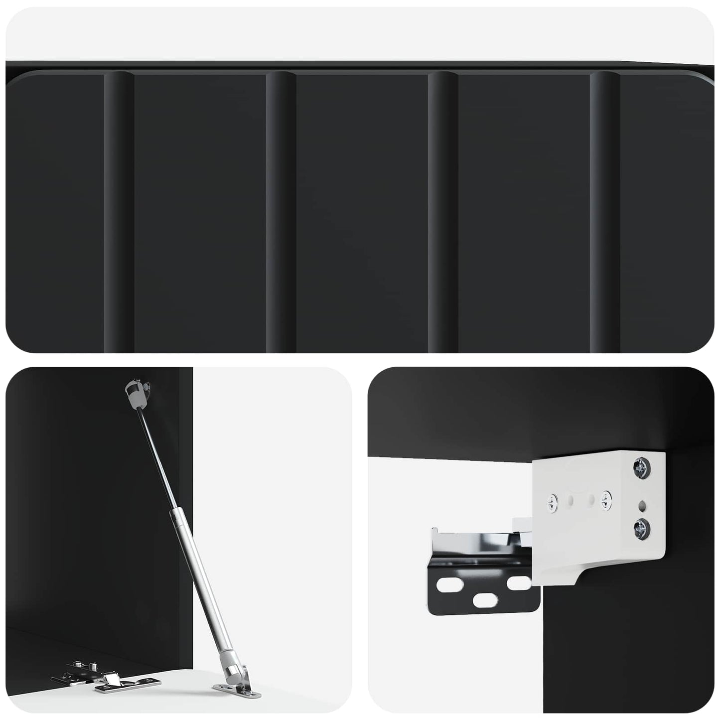 Væghængt TV-skab 59,5 x 41 x 30 cm Sort Konstrueret træ