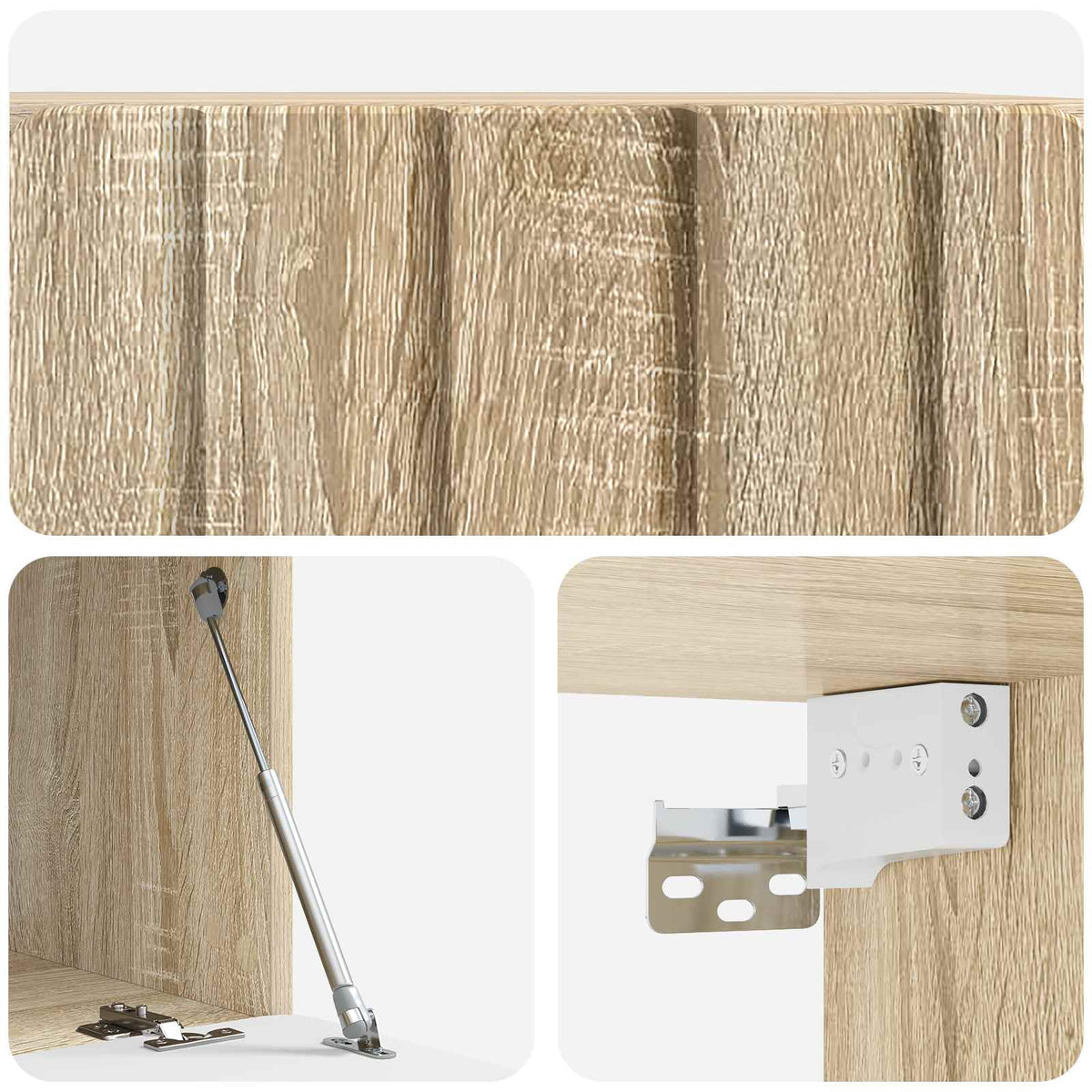 Væghængt TV-skab 59,5 x 41 x 30 cm Sonoma-eg Konstrueret træ