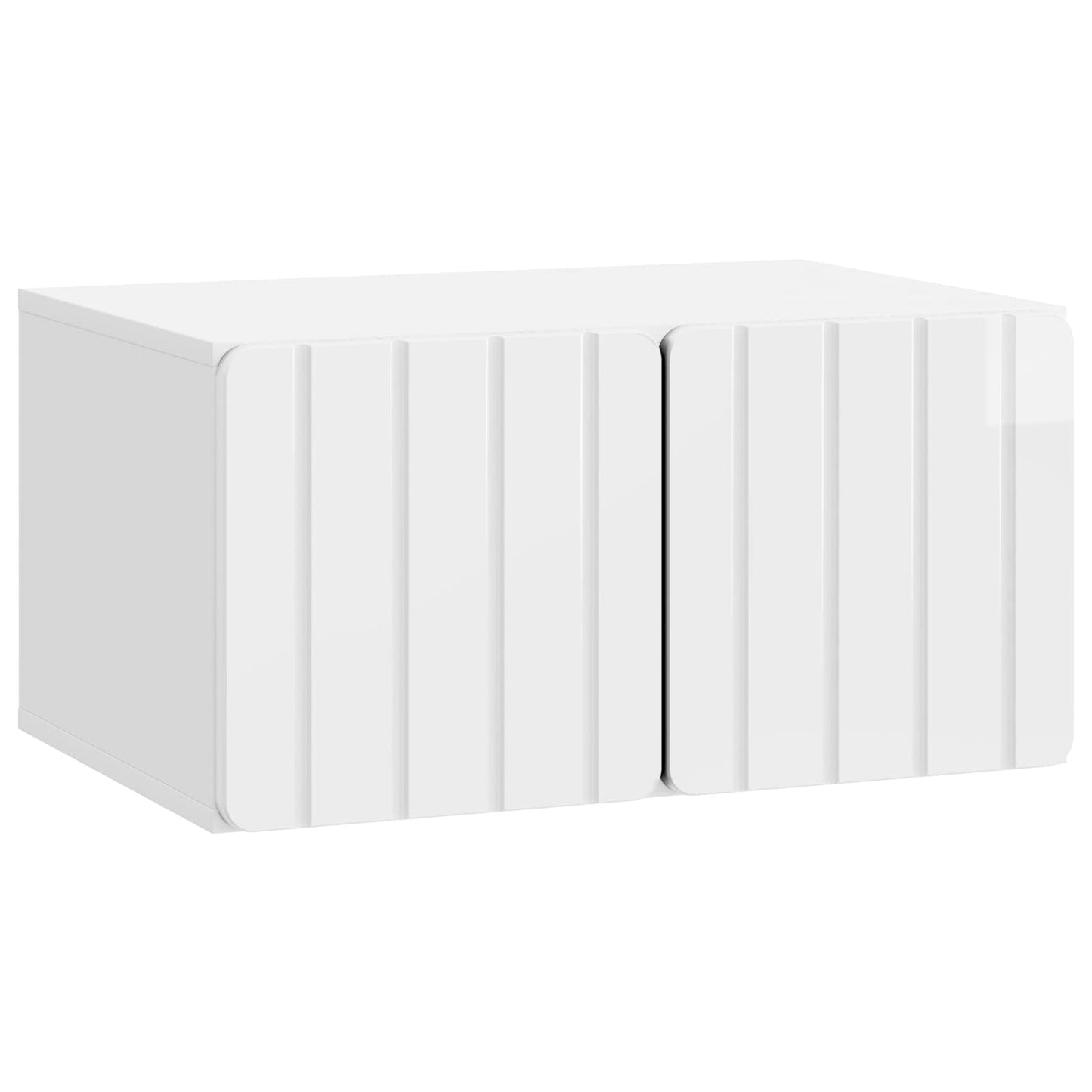 Væghængt TV-skab 59,5 x 41 x 30 cm Hvid højglans
