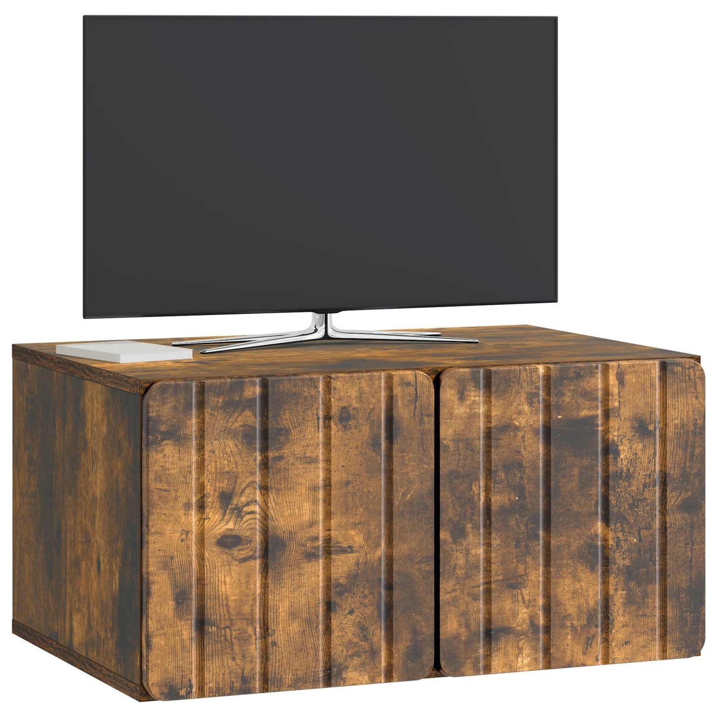 Væghængt TV-skab 59,5 x 41 x 30 cm Røget eg Konstrueret træ