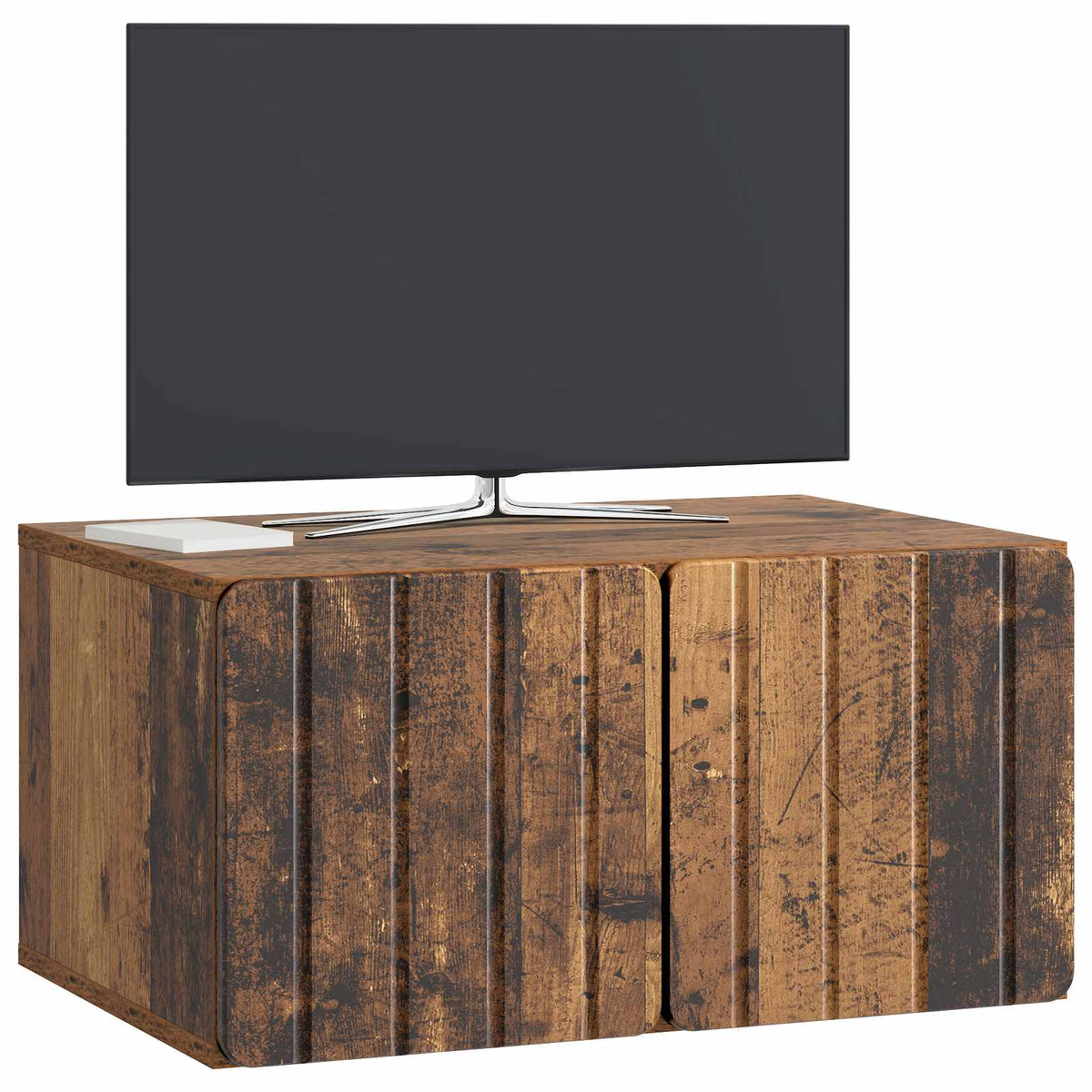 Væghængt TV-skab 59,5 x 41 x 30 cm Gammelt træ Konstrueret træ