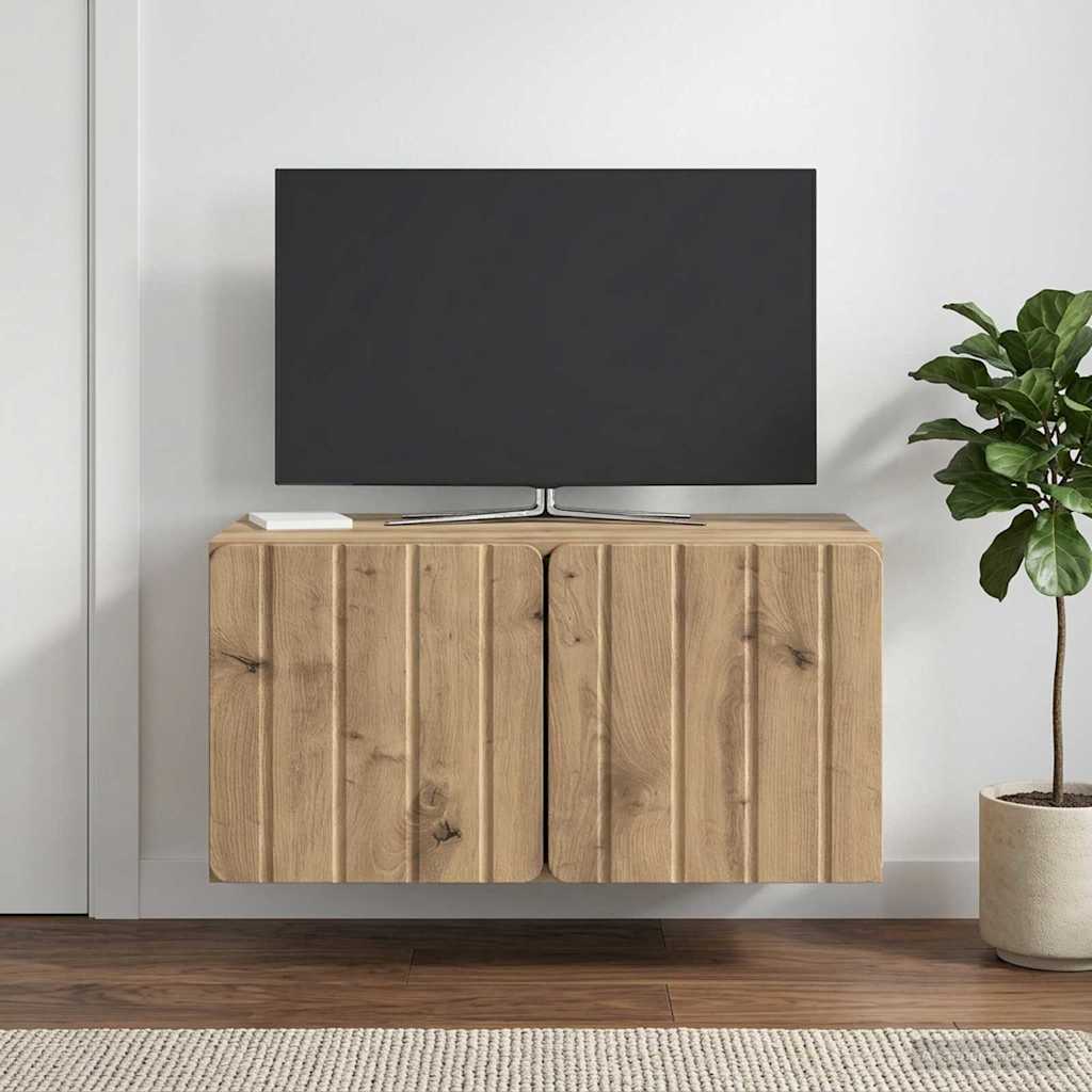 Væghængt TV-skab 59,5 x 41 x 30 cm Artisan-eg Konstrueret træ