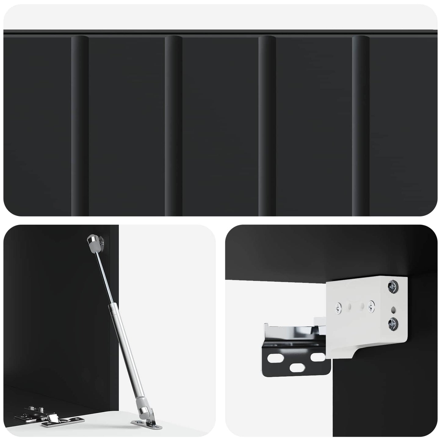 Væghængt TV-skab 78,5 x 41 x 30 cm Sort Konstrueret træ