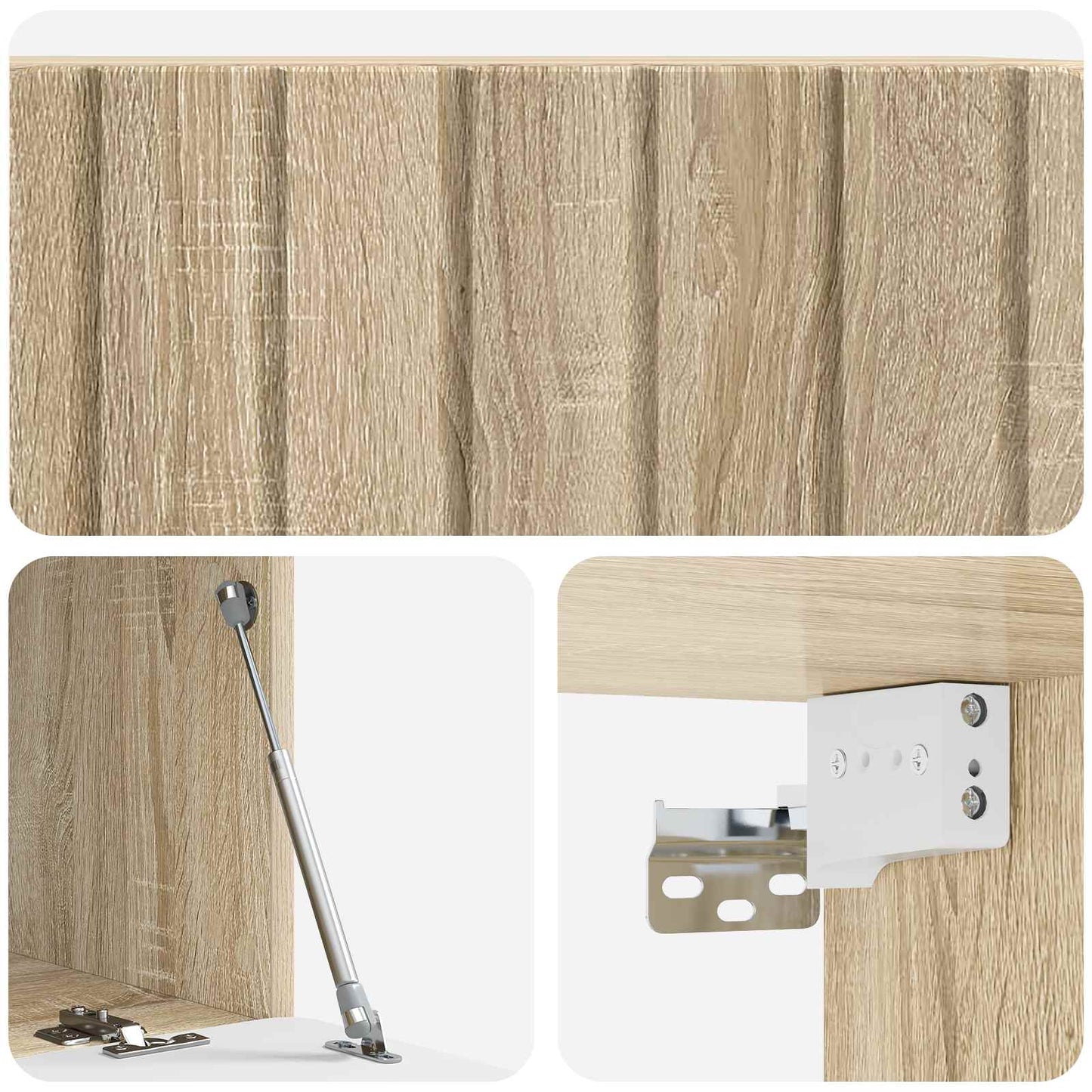 Væghængt TV-skab 78,5 x 41 x 30 cm Sonoma-eg Konstrueret træ