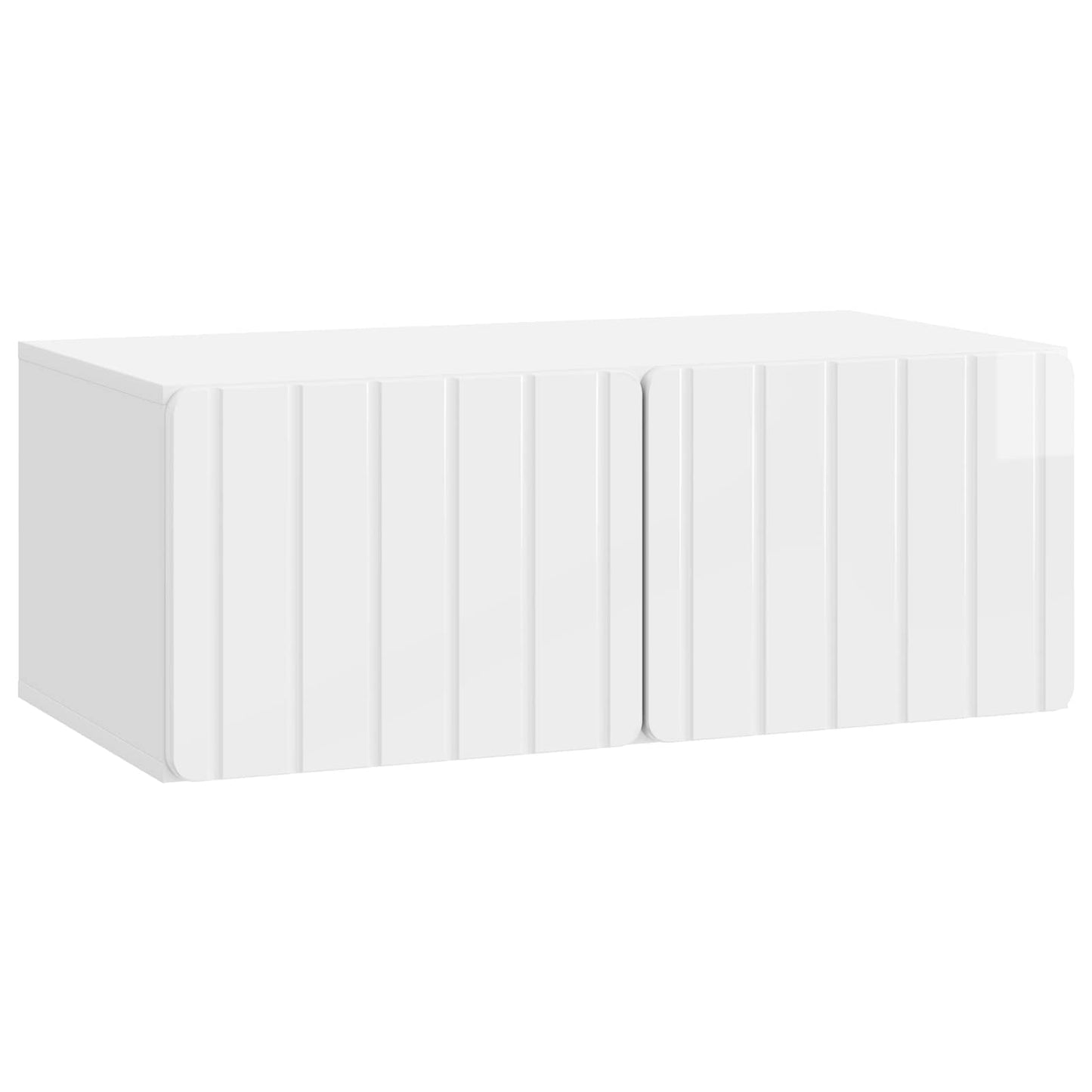 Væghængt TV-skab 78,5 x 41 x 30 cm Hvid højglans