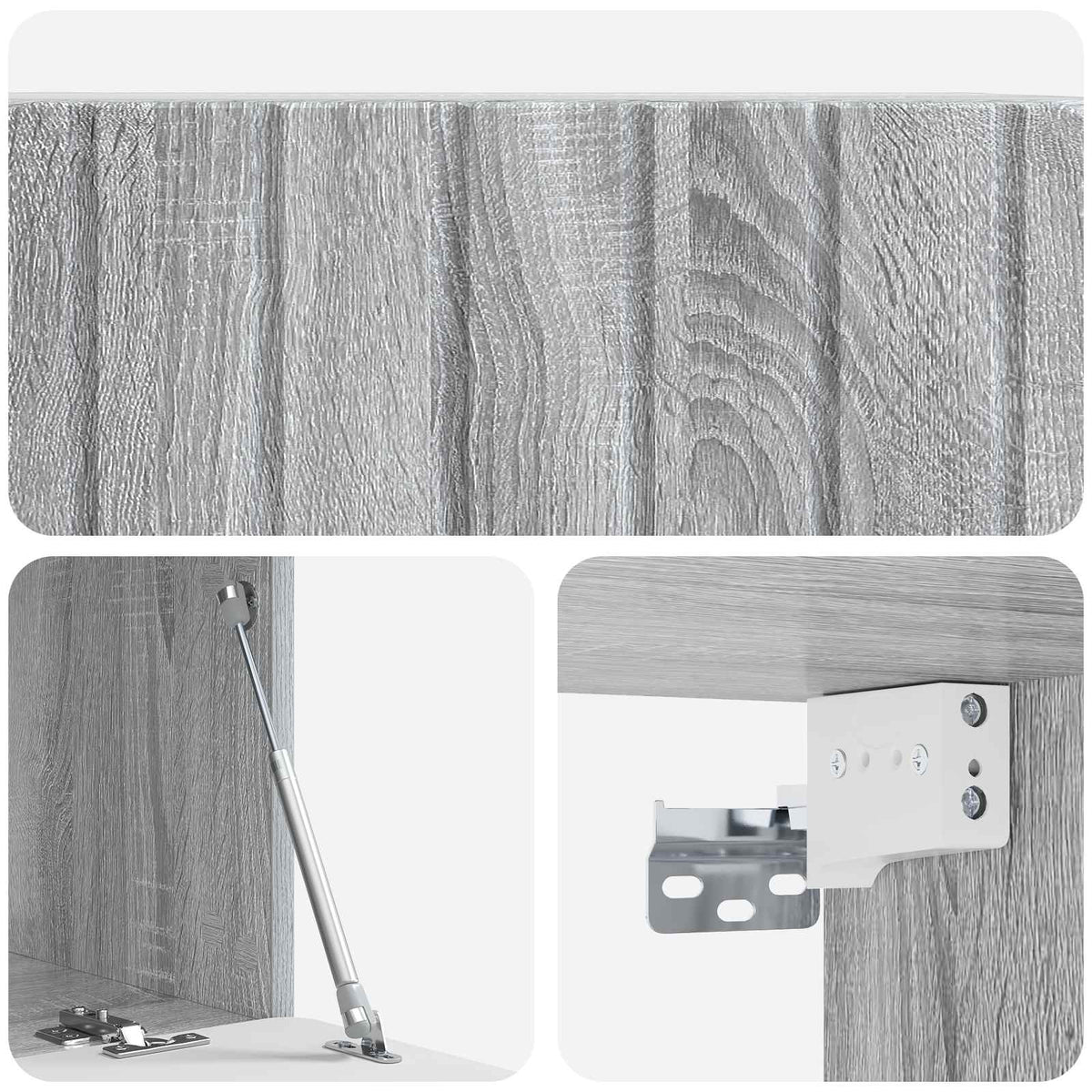 Væghængt TV-skab 78,5 x 41 x 30 cm Grå Sonoma Konstrueret træ
