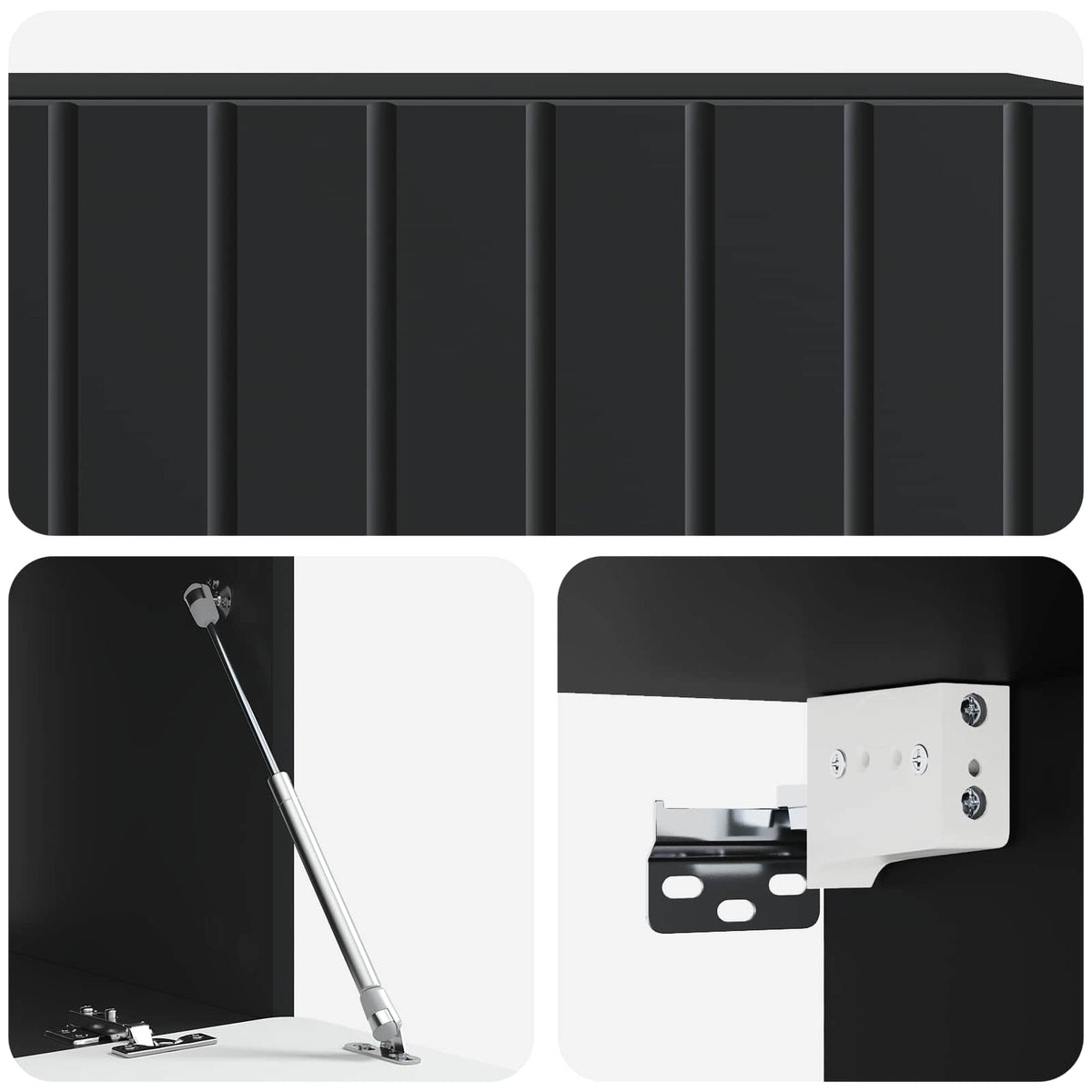 Væghængt TV-skab 98 x 41 x 30 cm Sort Konstrueret træ