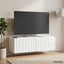 Væghængt TV-skab 98 x 41 x 30 cm Hvid højglans Konstrueret træ